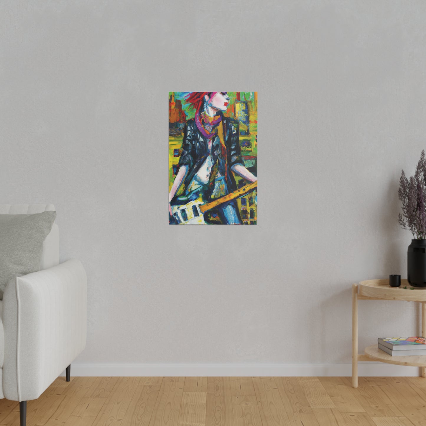 3589A - Rockstar Oil Painting Style Print | Poster | Home Decor | Wall Art | Music Art | Canvas