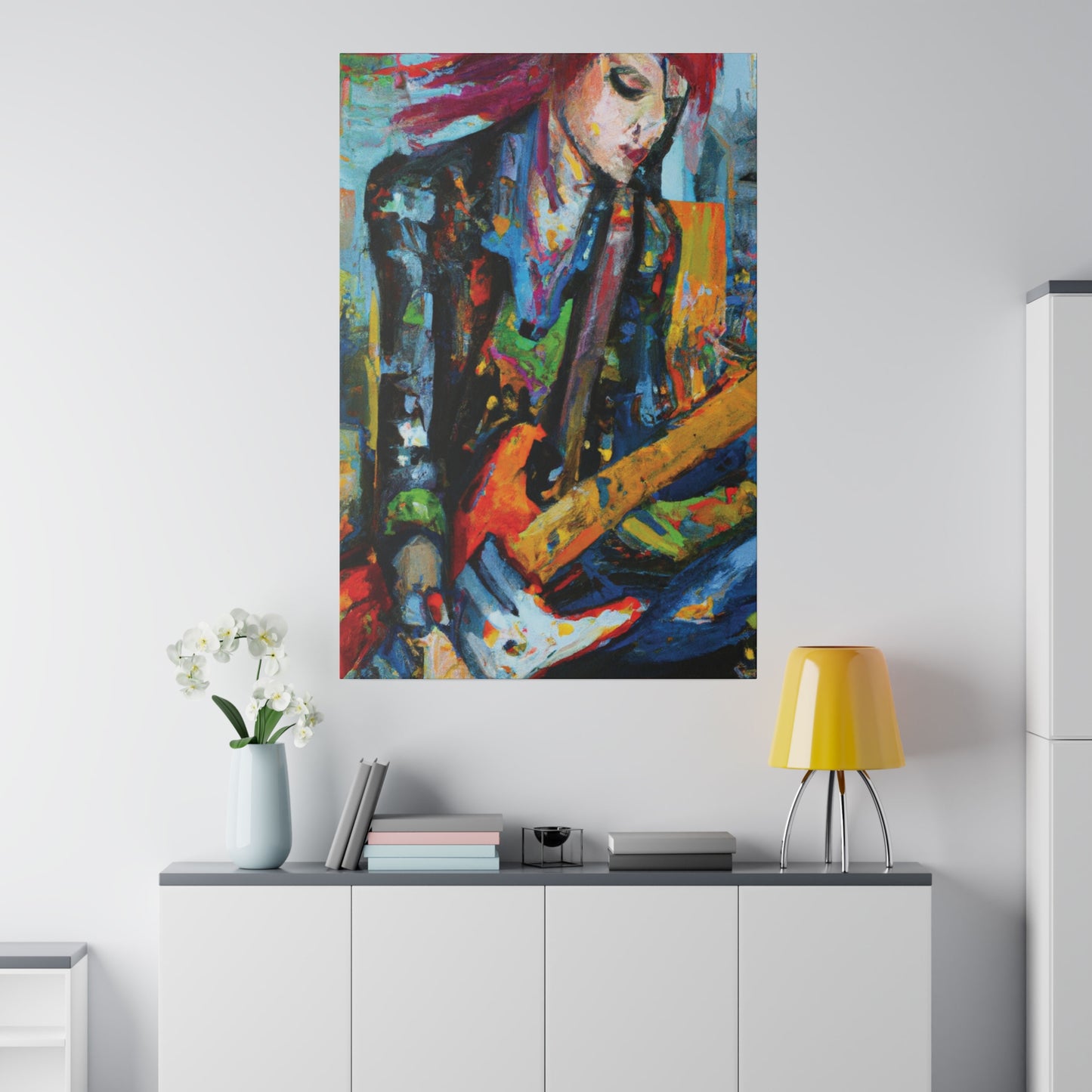 7893K - Rockstar Oil Painting Style Print | Poster | Home Decor | Wall Art | Music Art | Canvas