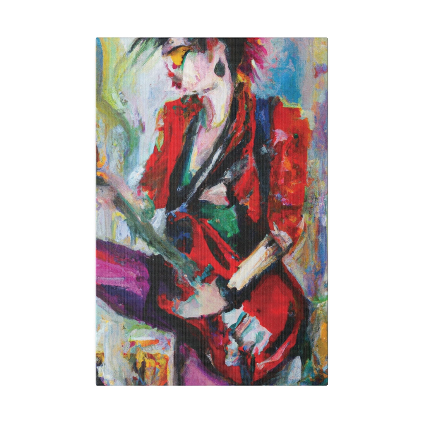 7962V - Rockstar Oil Painting Style Print | Poster | Home Decor | Wall Art | Music Art | Canvas