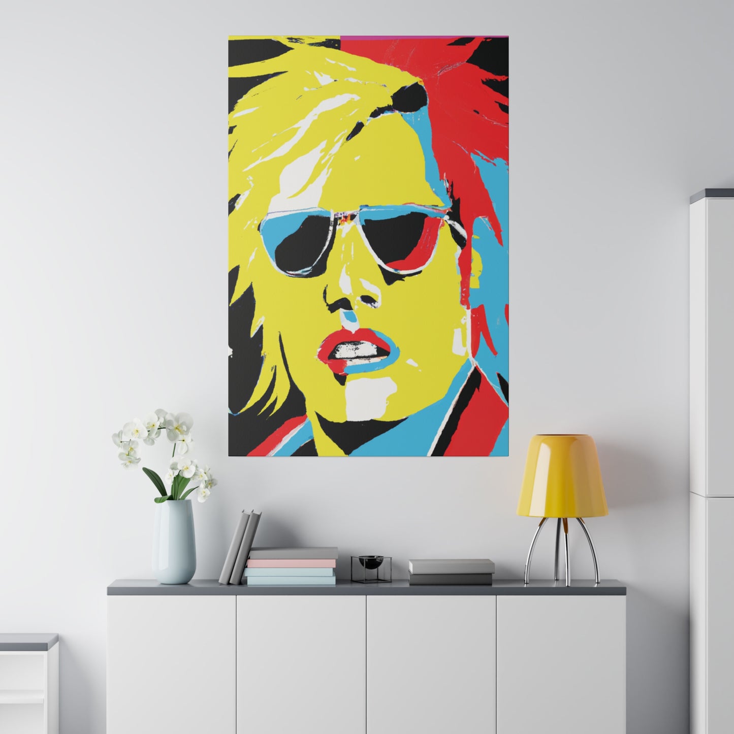 7436R - Rockstar Painting Print | Face | Abstract | Poster | Home Decor | Wall Art | Music Art | Canvas