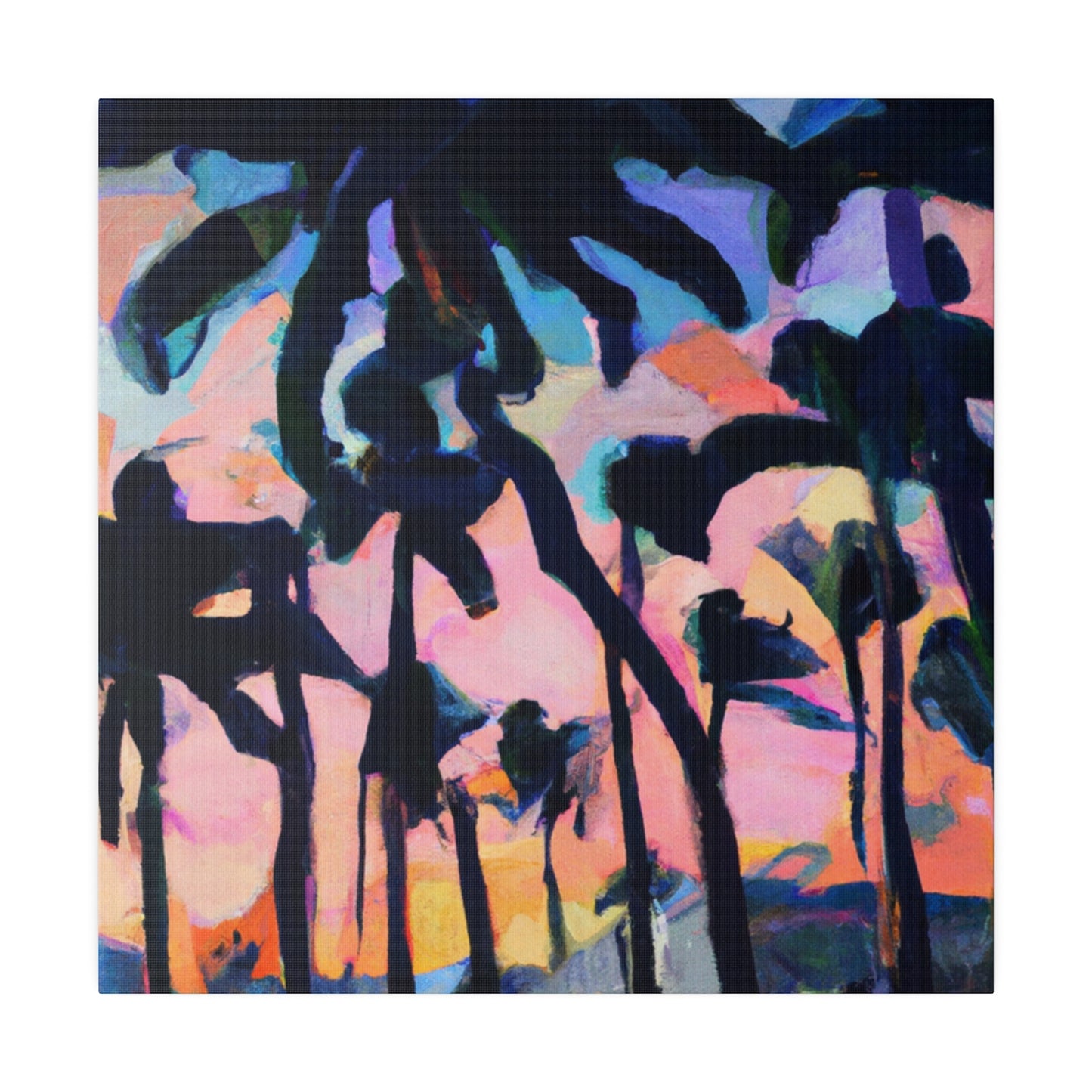 2754G - Miami Beach Sunset Painting Print | Miami | Beach | Sunset | Poster | Home Decor | Wall Art | Canvas