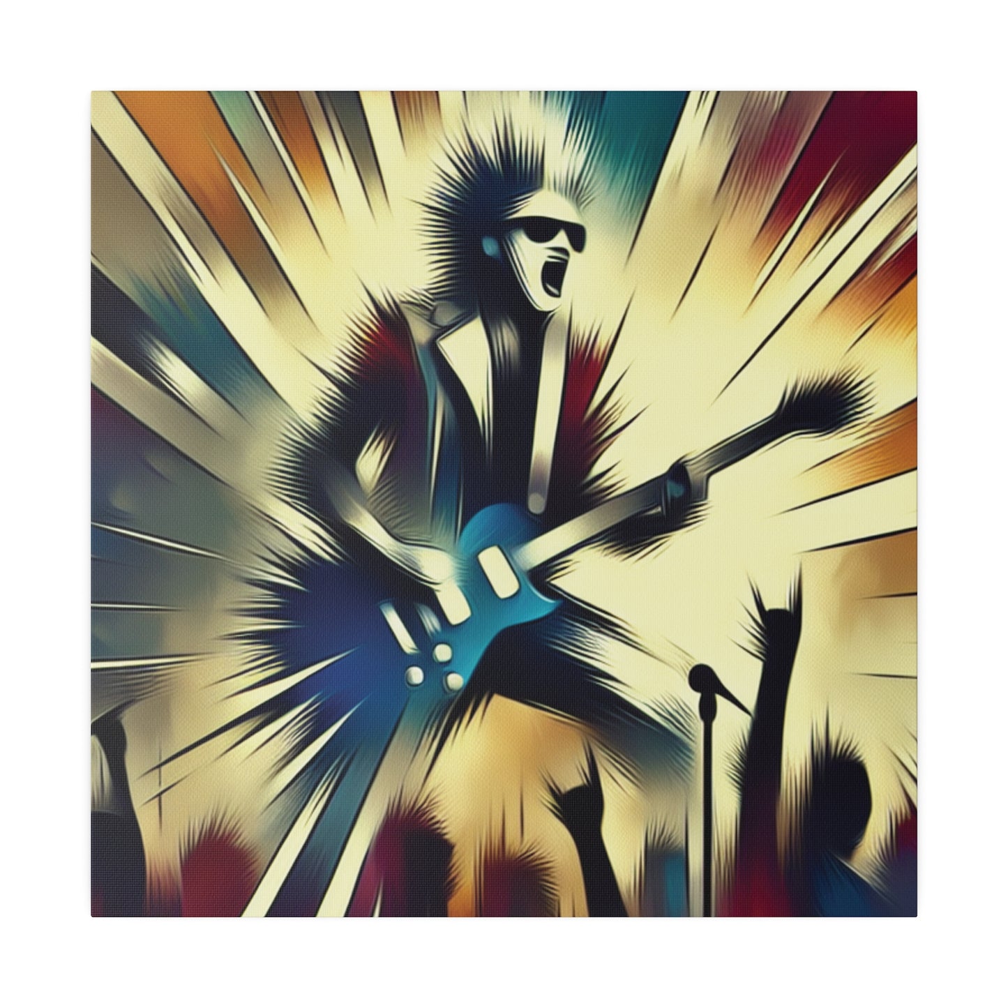 1872L - Rockstar Painting Print | Face | Abstract | Poster | Home Decor | Wall Art | Music Art | Canvas