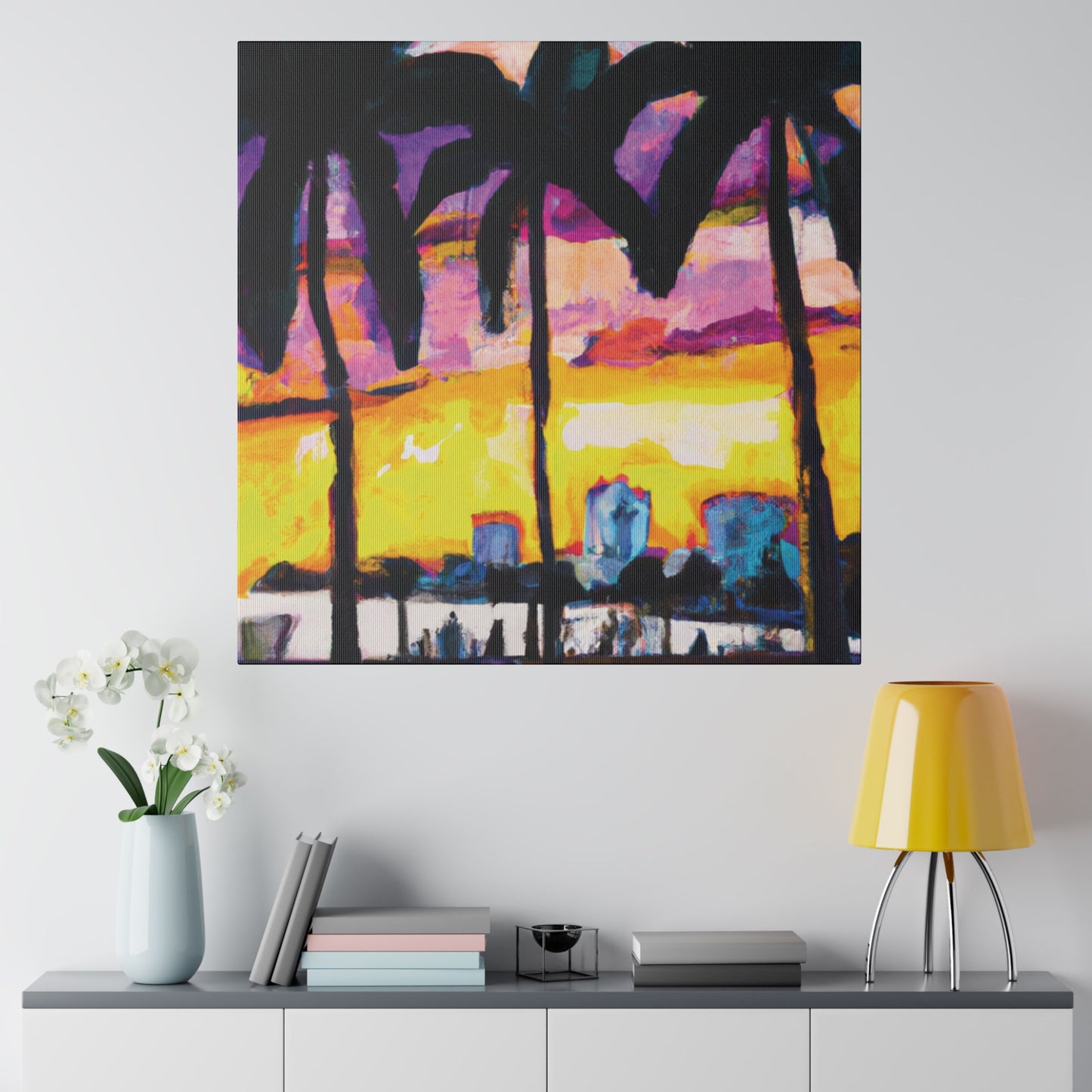 5162A - Miami Beach Sunset Painting Print | Miami | Beach | Sunset | Poster | Home Decor | Wall Art | Canvas