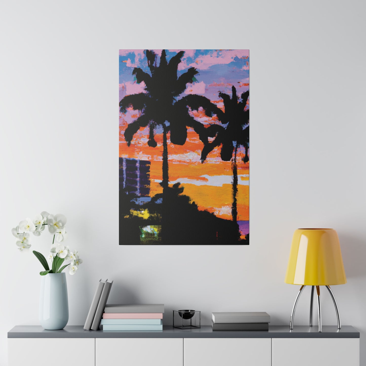 4756G - Miami Beach Sunset Painting Print | Miami | Beach | Sunset | Poster | Home Decor | Wall Art | Canvas