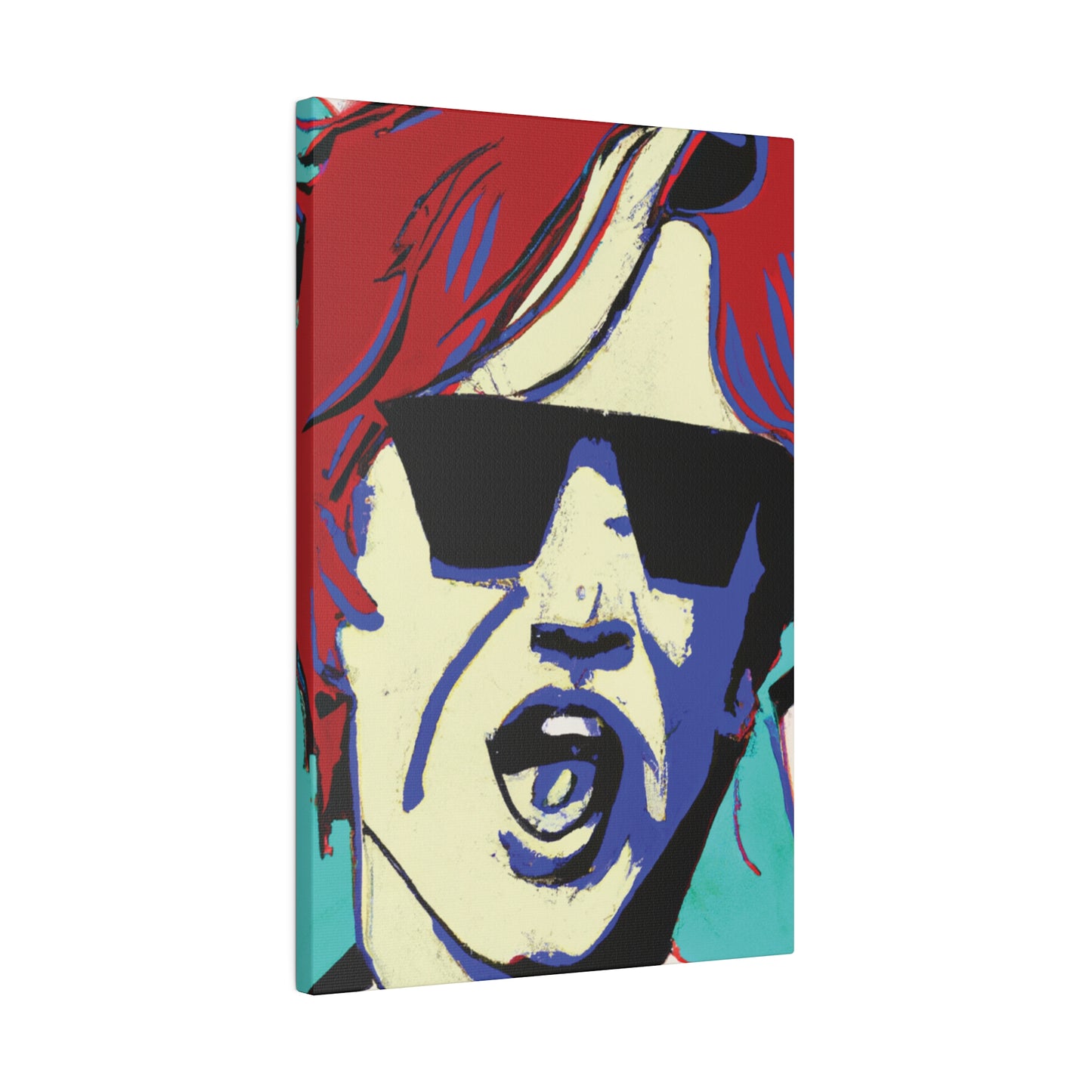 3245Z - Rockstar Painting Print | Face | Abstract | Poster | Home Decor | Wall Art | Music Art | Canvas