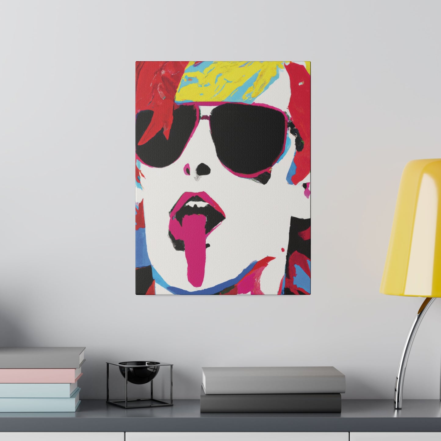 8381F - Rockstar Painting Print | Face | Abstract | Poster | Home Decor | Wall Art | Music Art | Canvas