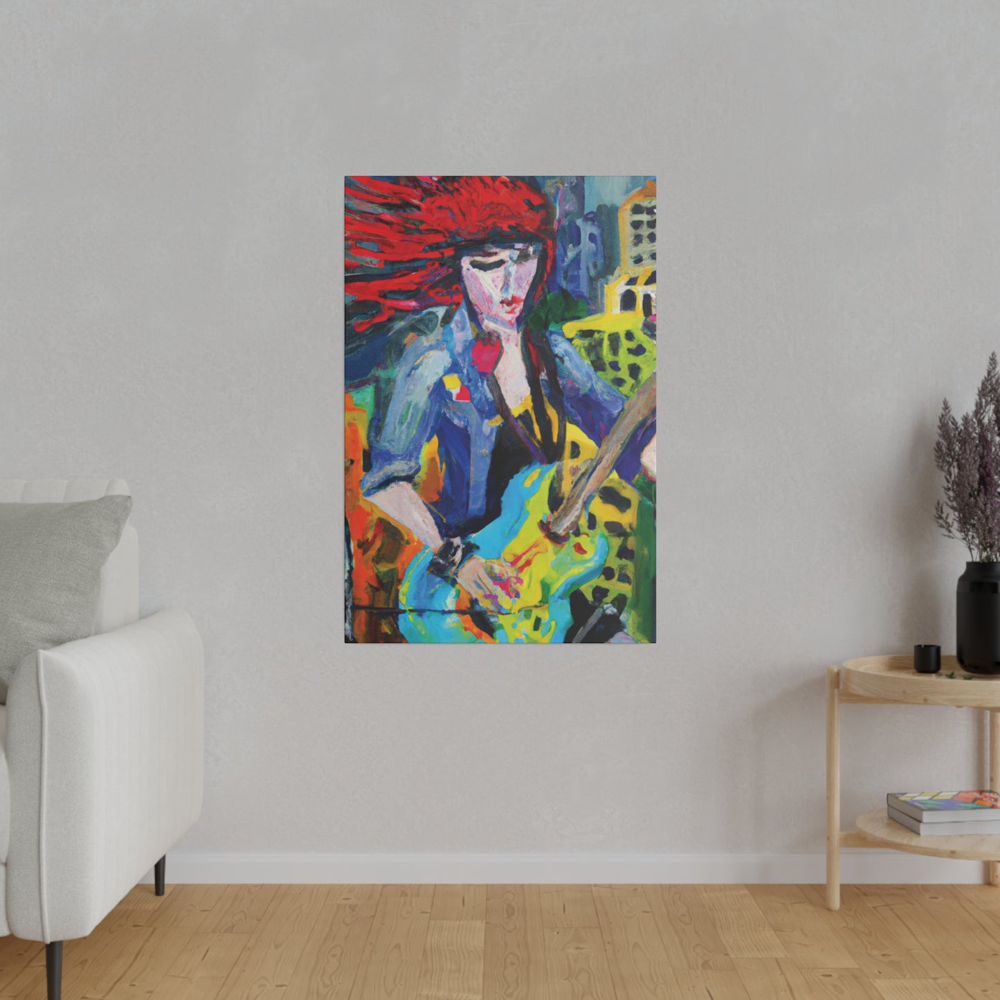 5084Q - Rockstar Oil Painting Style Print | Poster | Home Decor | Wall Art | Music Art | Canvas