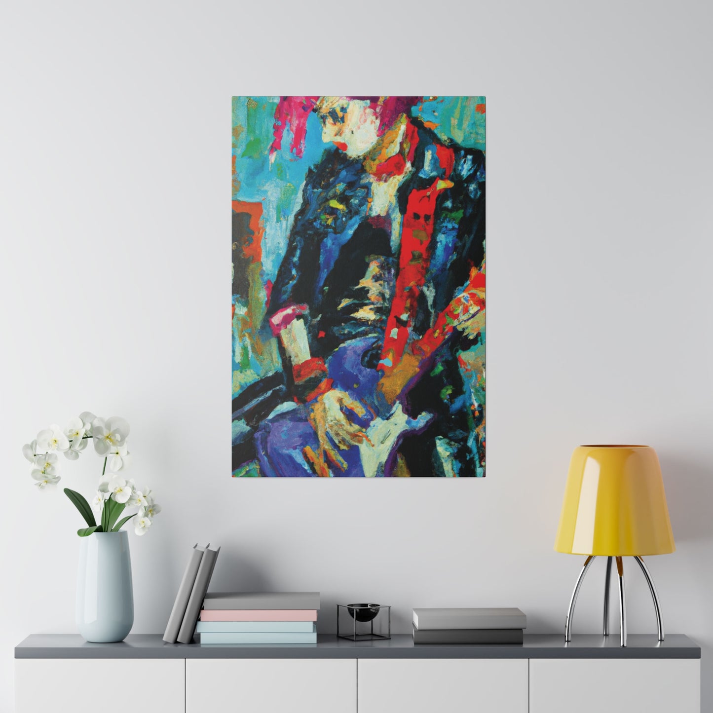 8275Z - Rockstar Oil Painting Style Print | Poster | Home Decor | Wall Art | Music Art | Canvas