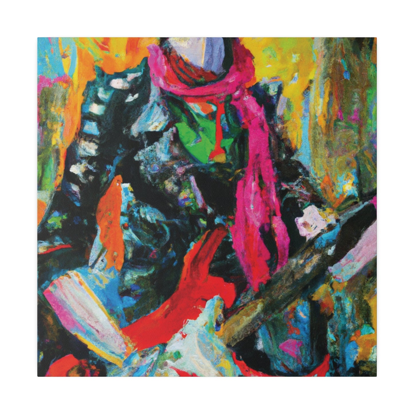 8579X - Rockstar Oil Painting Style Print | Poster | Home Decor | Wall Art | Music Art | Canvas