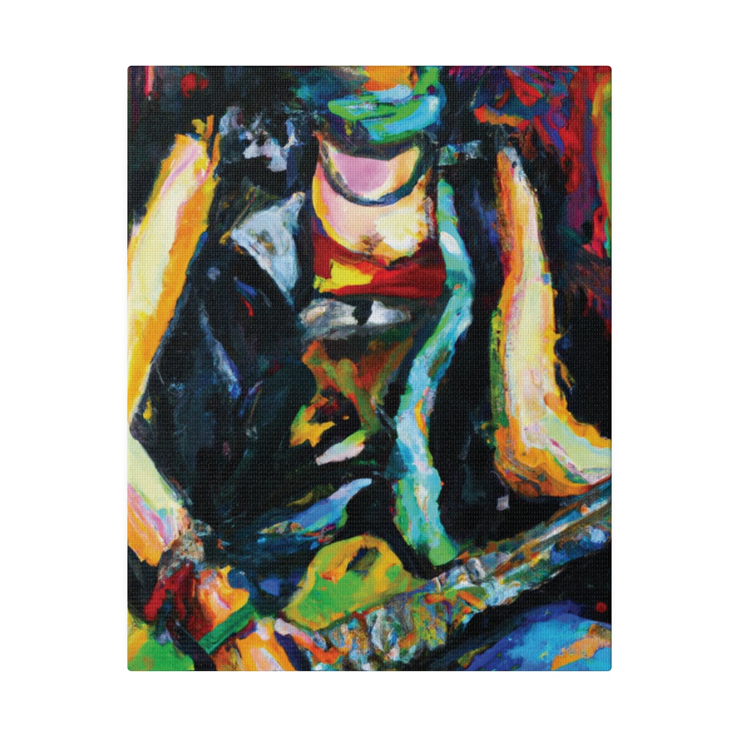 7187Z - Rockstar Oil Painting Style Print | Poster | Home Decor | Wall Art | Music Art | Canvas