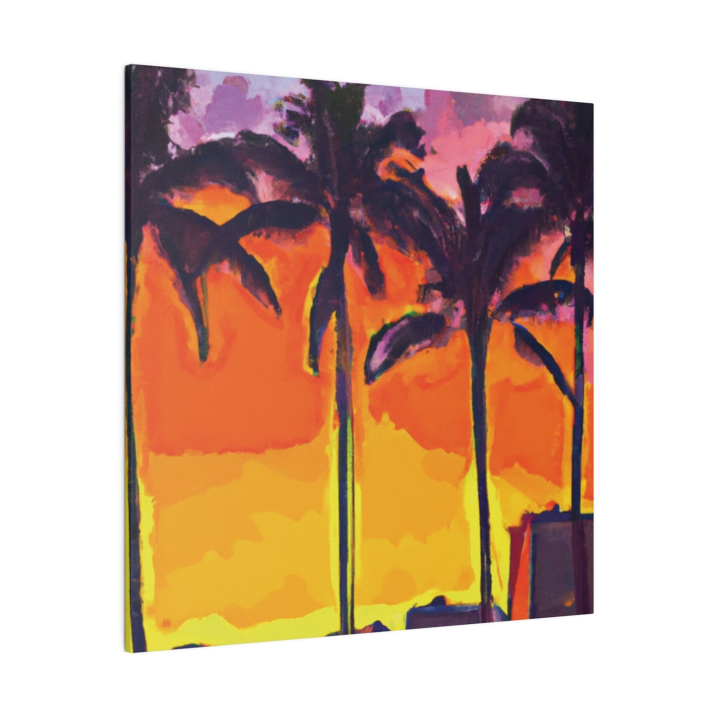 7392A - Miami Beach Sunset Painting Print | Miami | Beach | Sunset | Poster | Home Decor | Wall Art | Canvas