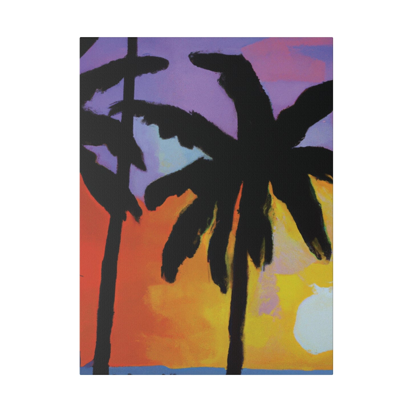 8594V - Miami Beach Sunset Painting Print | Miami | Beach | Sunset | Poster | Home Decor | Wall Art | Canvas