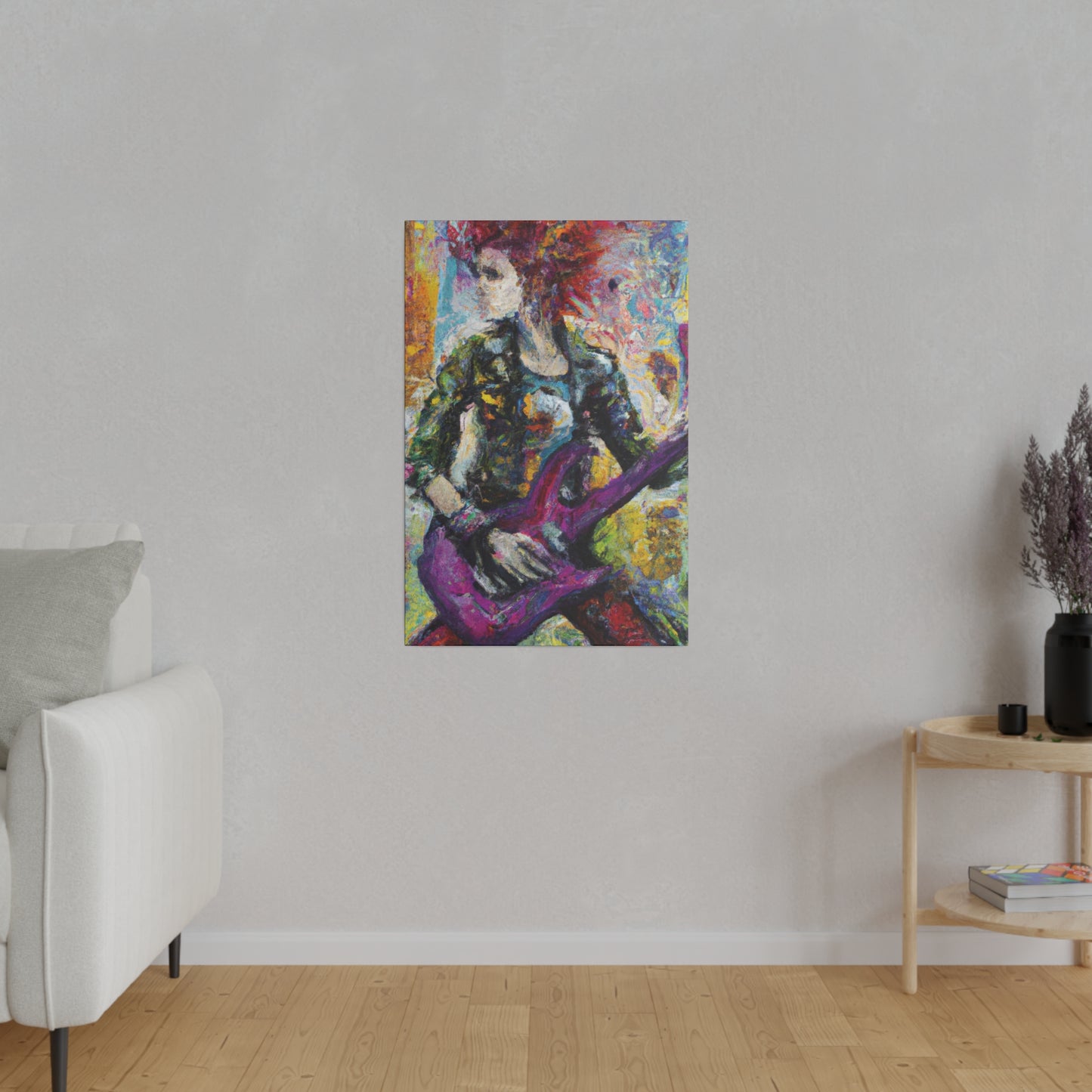 5487U - Rockstar Oil Painting Style Print | Poster | Home Decor | Wall Art | Music Art | Canvas