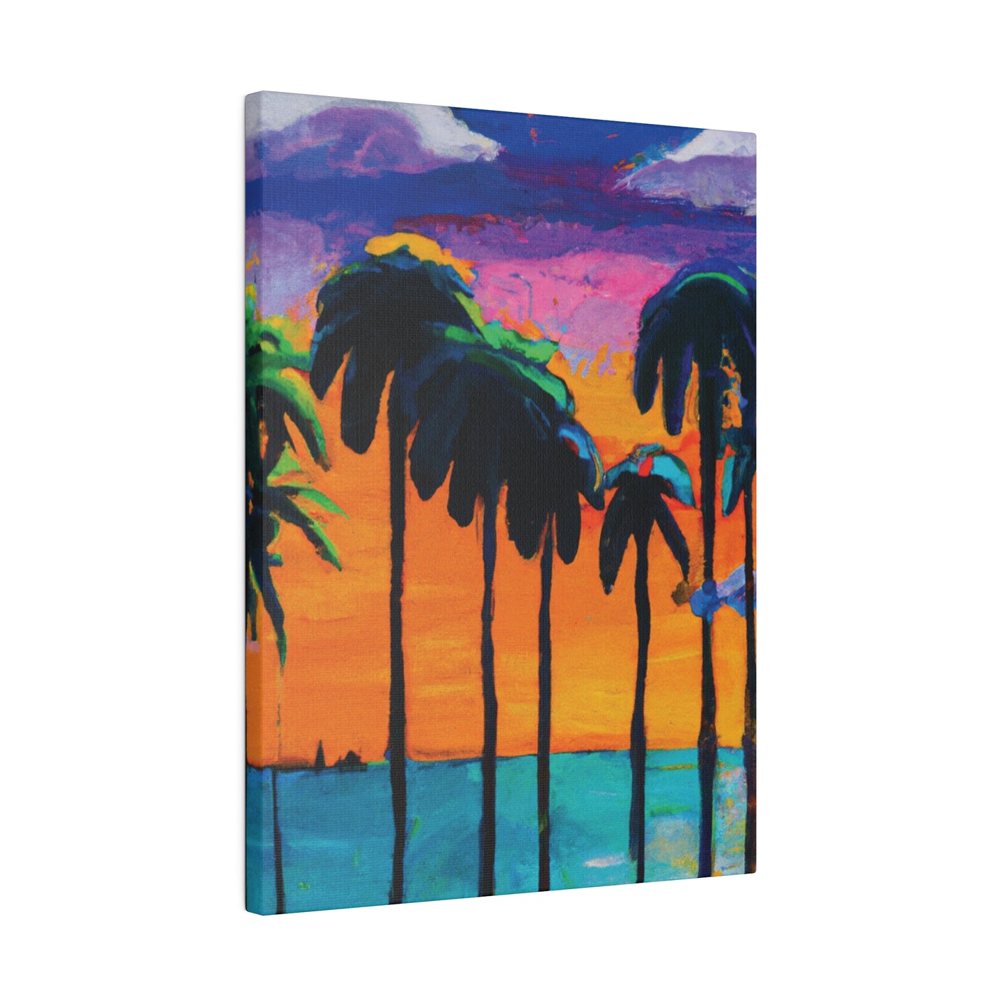 9331M - Miami Beach Sunset Painting Print | Miami | Beach | Sunset | Poster | Home Decor | Wall Art | Canvas