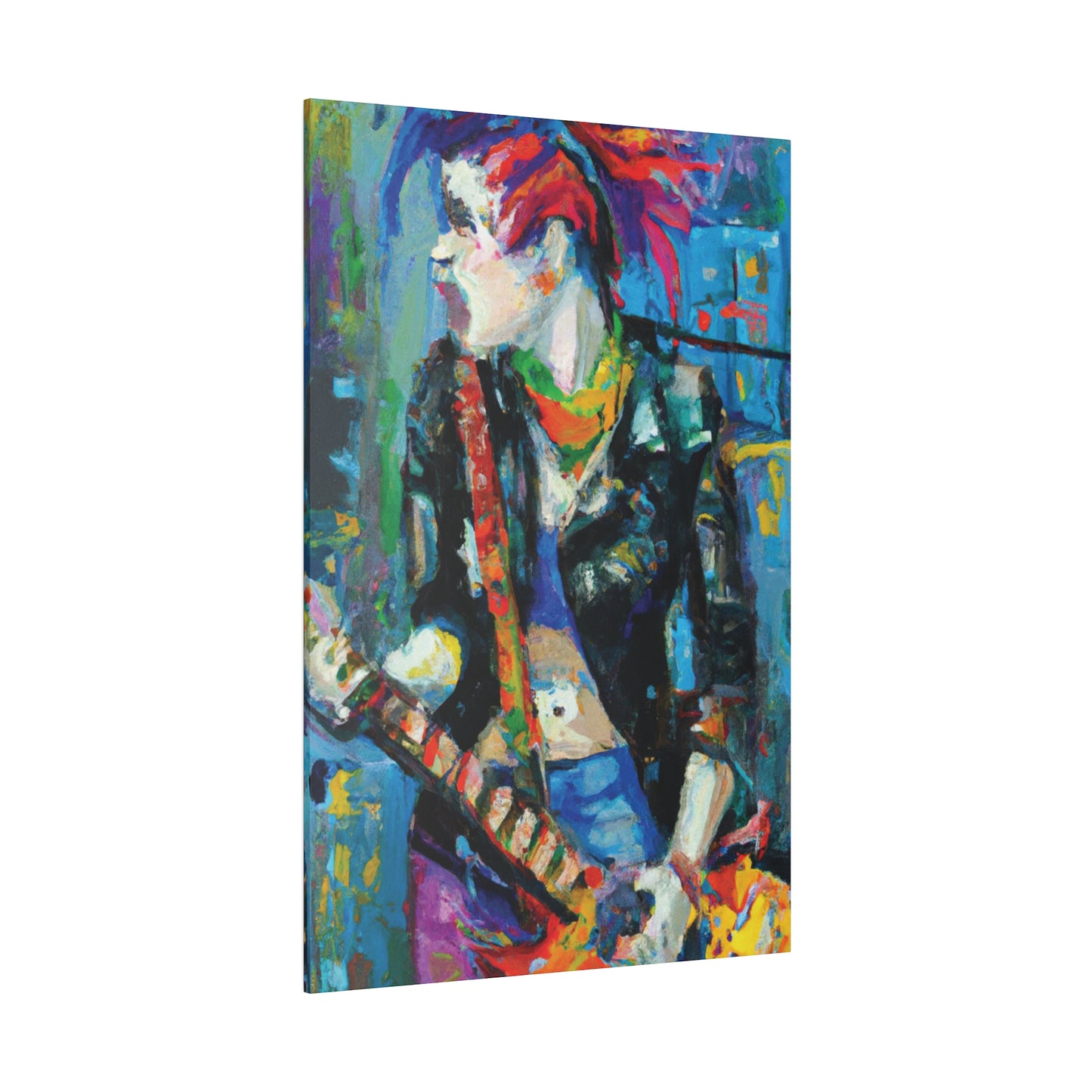3601F - Rockstar Oil Painting Style Print | Poster | Home Decor | Wall Art | Music Art | Canvas