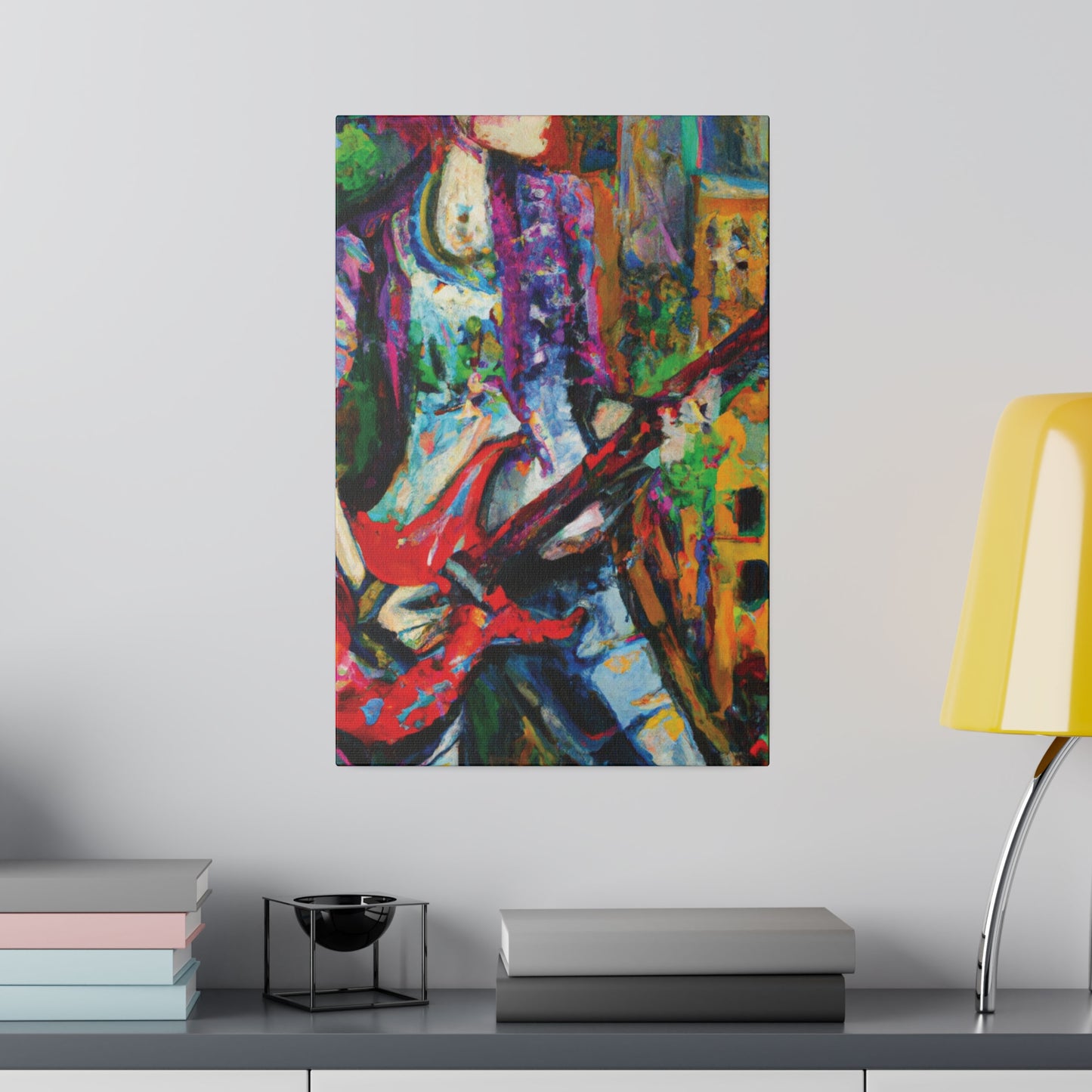 8263J - Rockstar Oil Painting Style Print | Poster | Home Decor | Wall Art | Music Art | Canvas