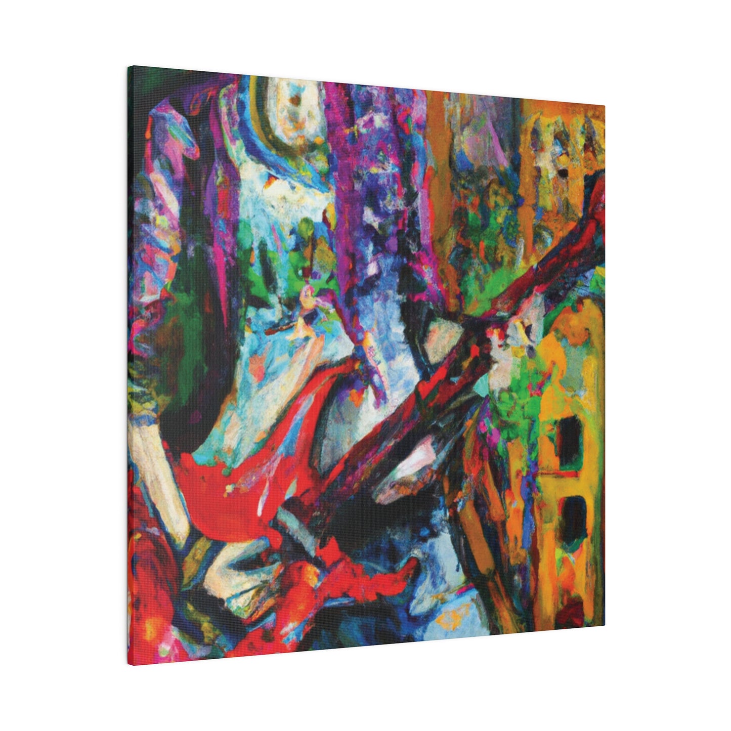 8263J - Rockstar Oil Painting Style Print | Poster | Home Decor | Wall Art | Music Art | Canvas