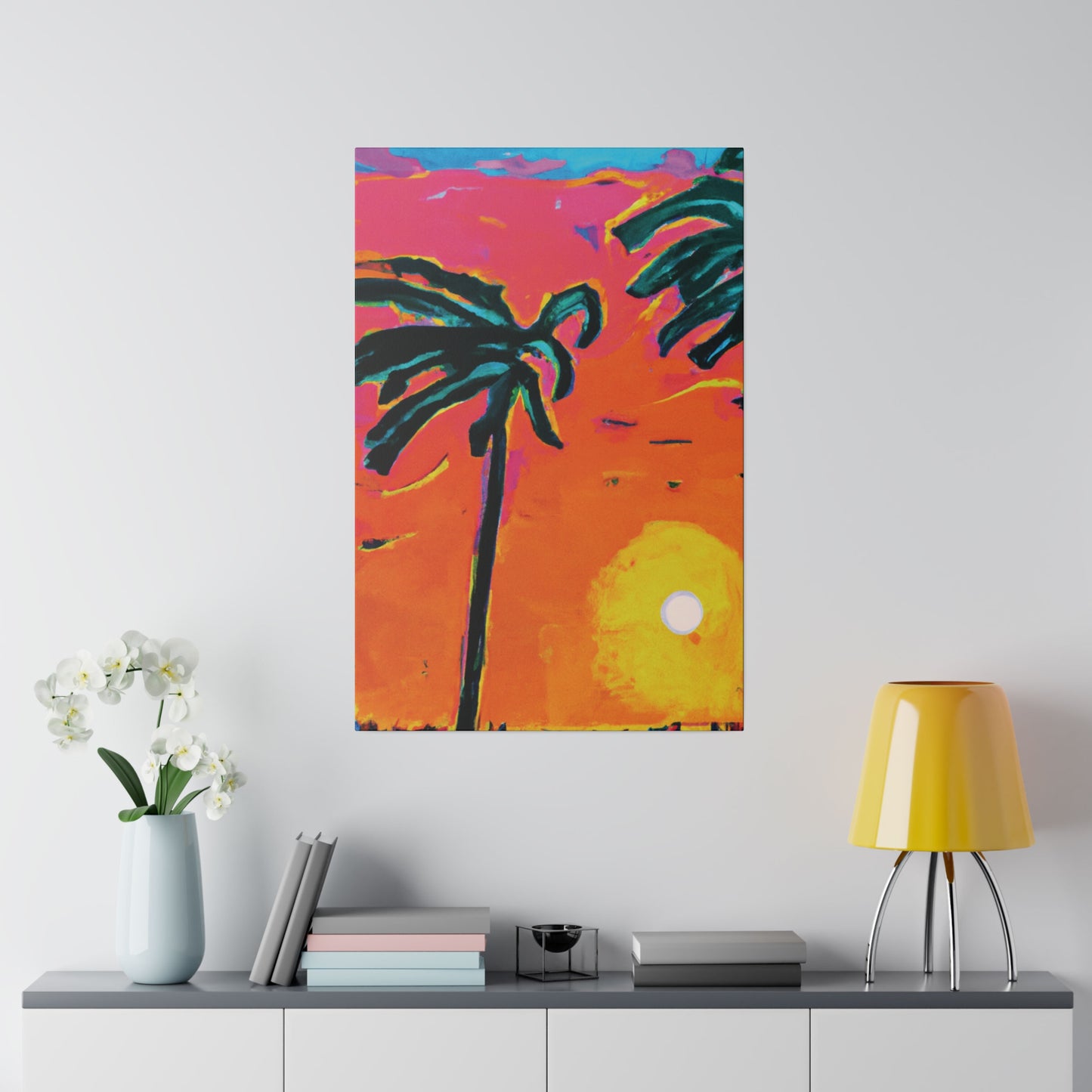 7273U - Miami Beach Sunset Painting Print | Miami | Beach | Sunset | Poster | Home Decor | Wall Art | Canvas