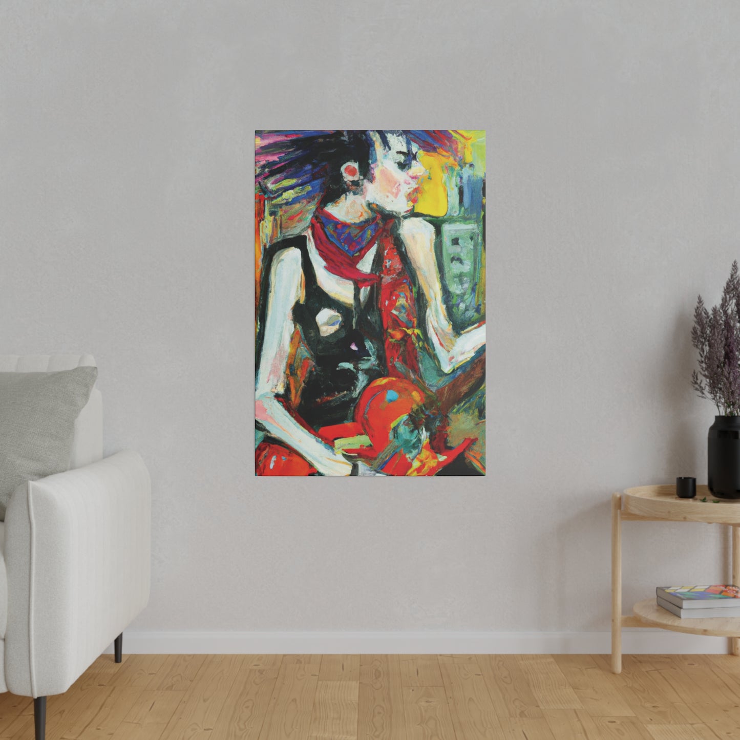 8733Q - Rockstar Oil Painting Style Print | Poster | Home Decor | Wall Art | Music Art | Canvas