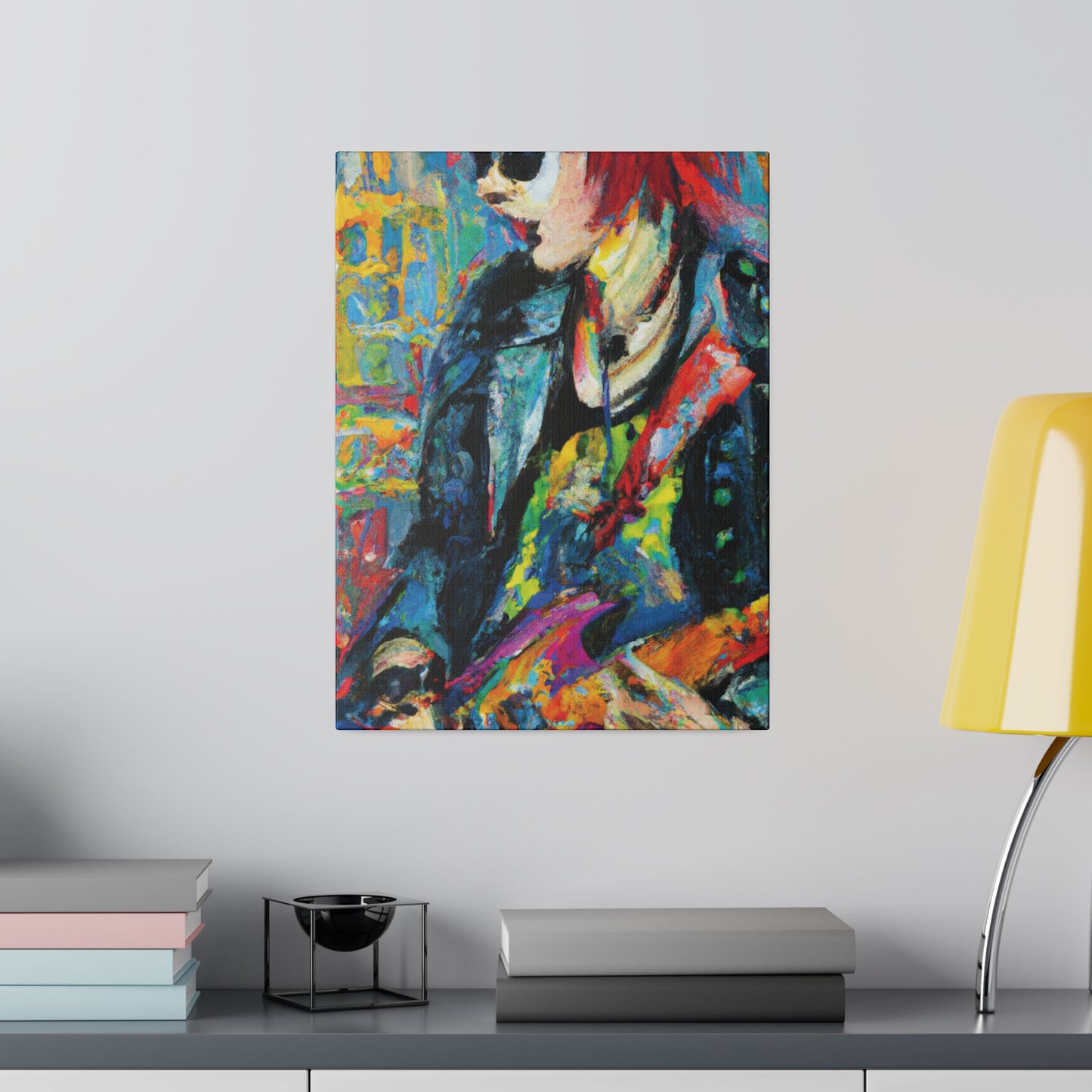 1754P - Rockstar Oil Painting Style Print | Poster | Home Decor | Wall Art | Music Art | Canvas