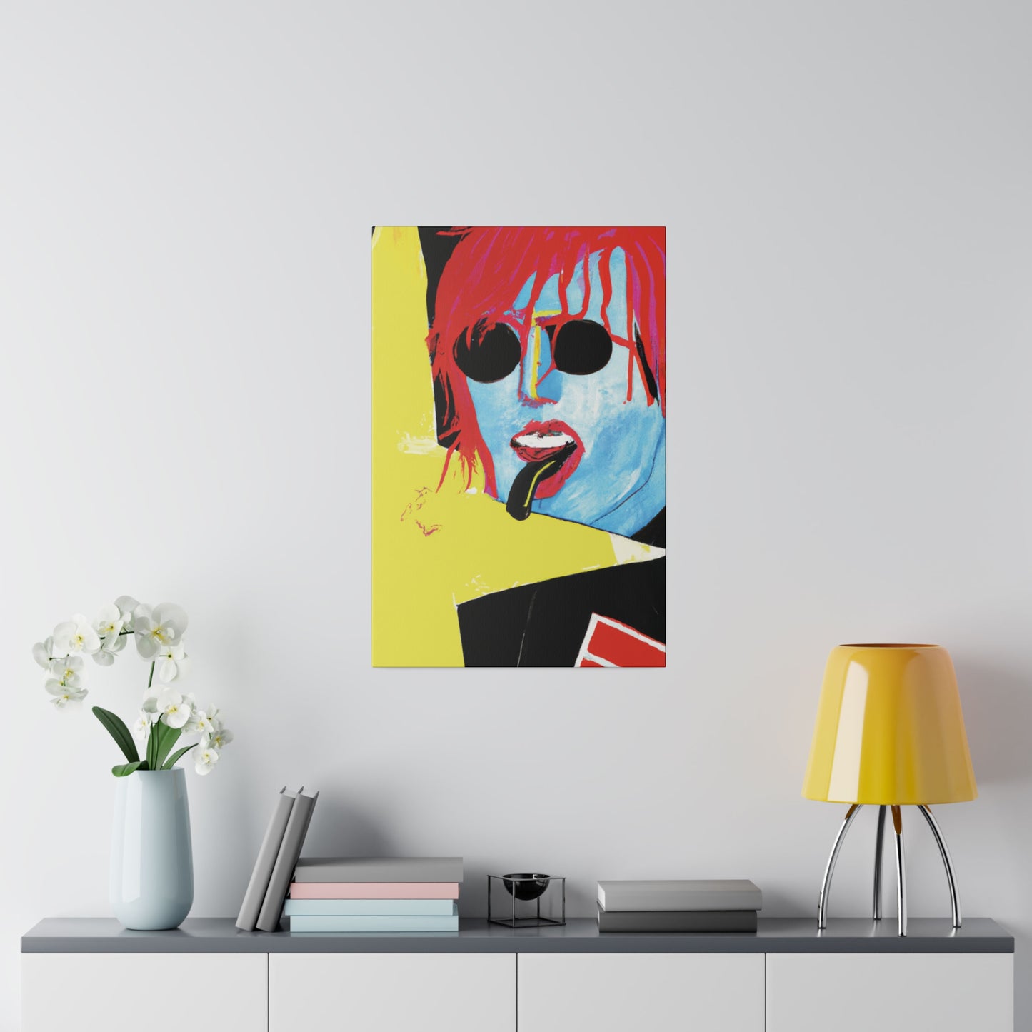 6227H - Rockstar Painting Print | Face | Abstract | Poster | Home Decor | Wall Art | Music Art | Canvas