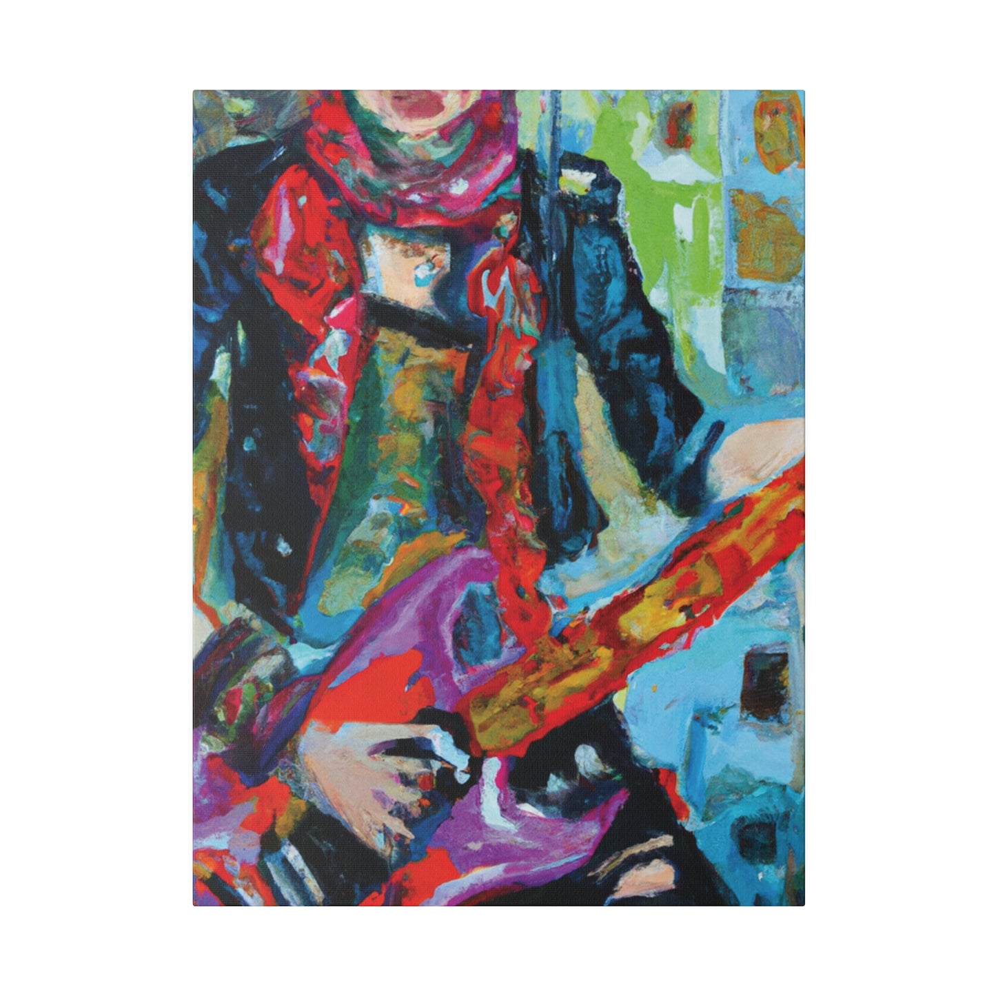 4286K - Rockstar Oil Painting Style Print | Poster | Home Decor | Wall Art | Music Art | Canvas