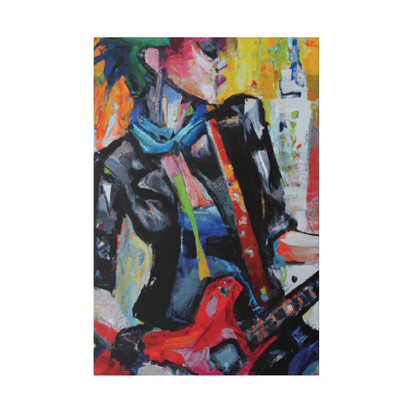 3614G - Rockstar Oil Painting Style Print | Poster | Home Decor | Wall Art | Music Art | Canvas
