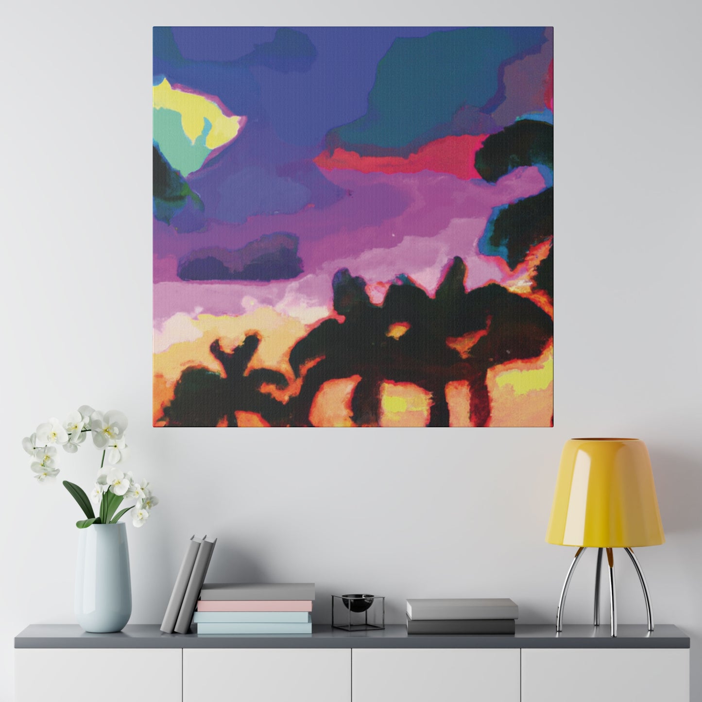 2520H - Miami Beach Sunset Painting Print | Miami | Beach | Sunset | Poster | Home Decor | Wall Art | Canvas