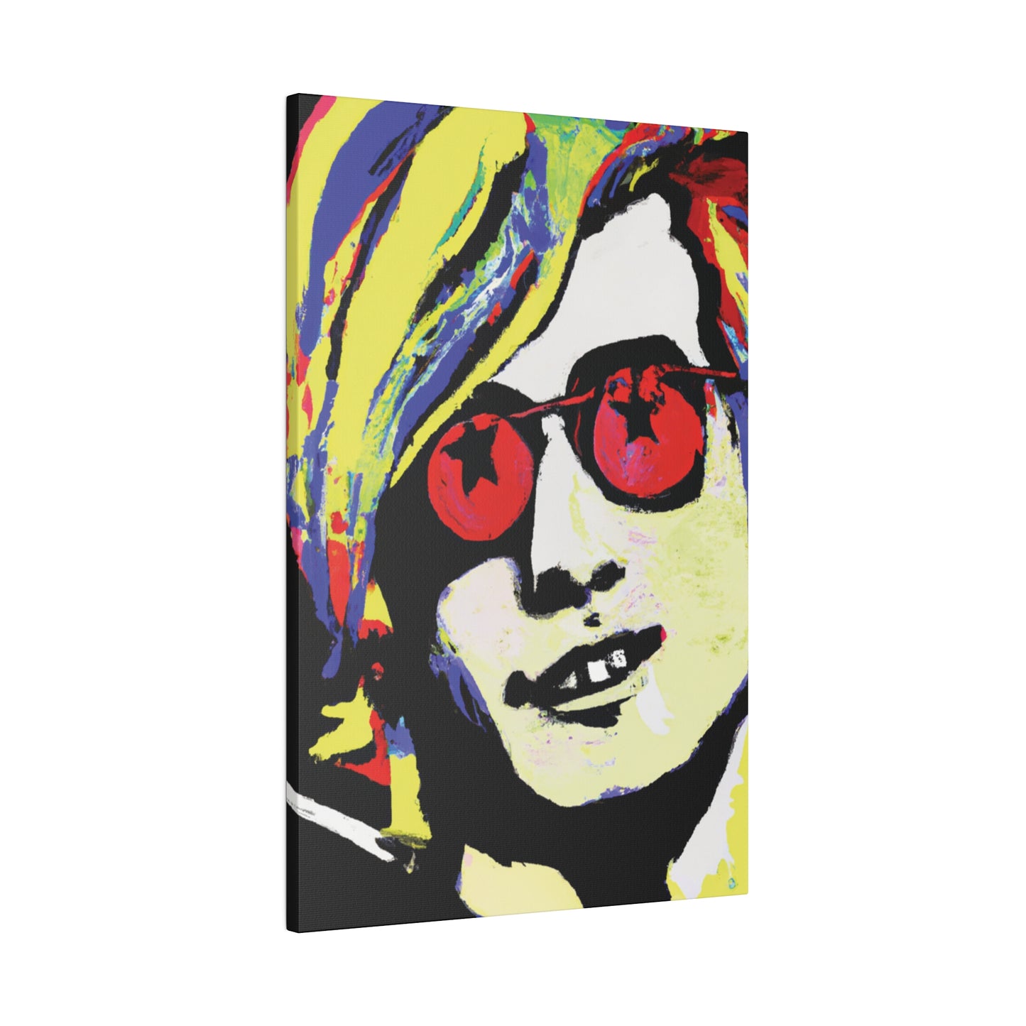 8764V - Rockstar Painting Print | Face | Abstract | Poster | Home Decor | Wall Art | Music Art | Canvas