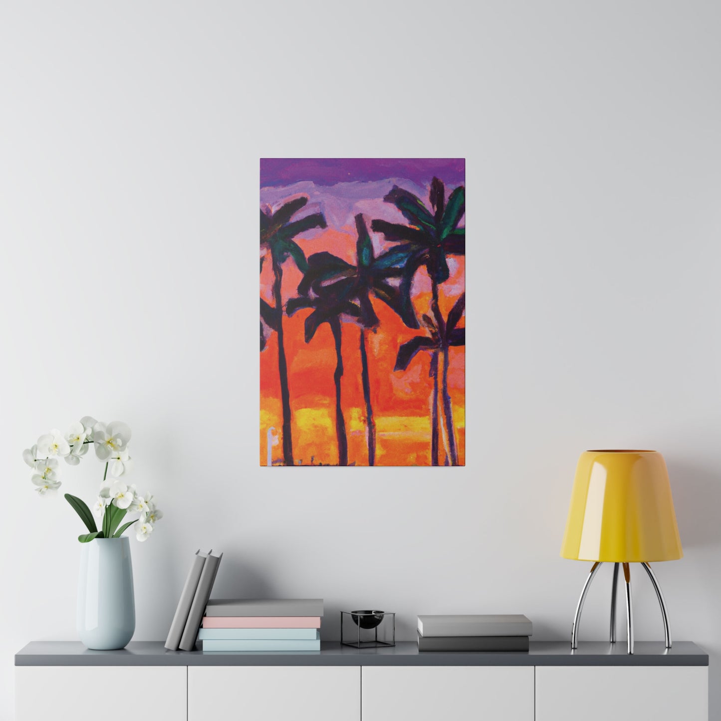 5618V - Miami Beach Sunset Painting Print | Miami | Beach | Sunset | Poster | Home Decor | Wall Art | Canvas