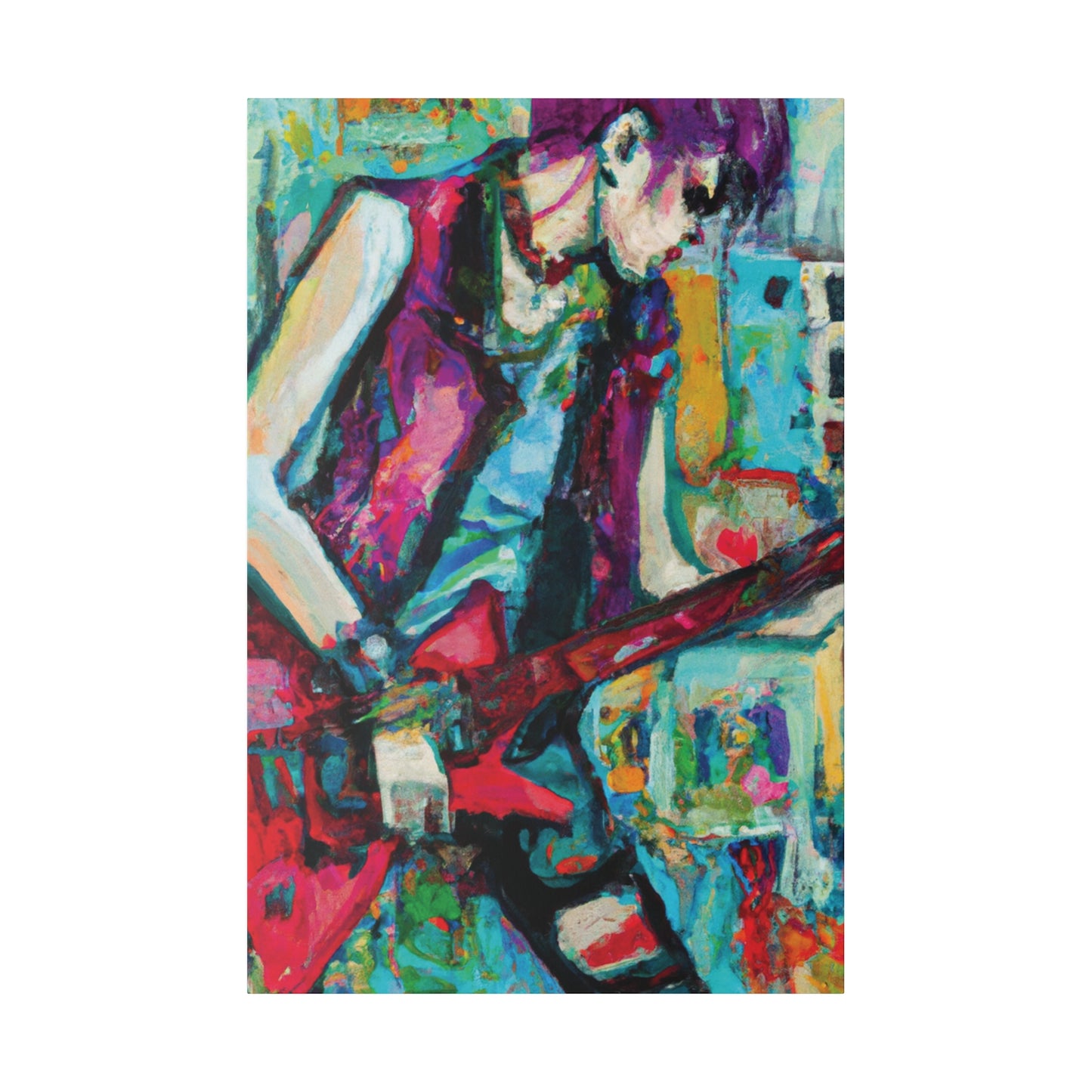 8398K - Rockstar Oil Painting Style Print | Poster | Home Decor | Wall Art | Music Art | Canvas