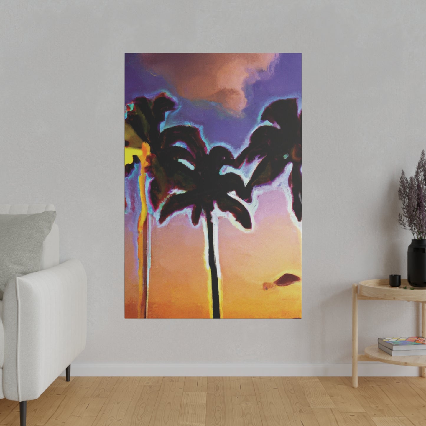 9603V - Miami Beach Sunset Painting Print | Miami | Beach | Sunset | Poster | Home Decor | Wall Art | Canvas