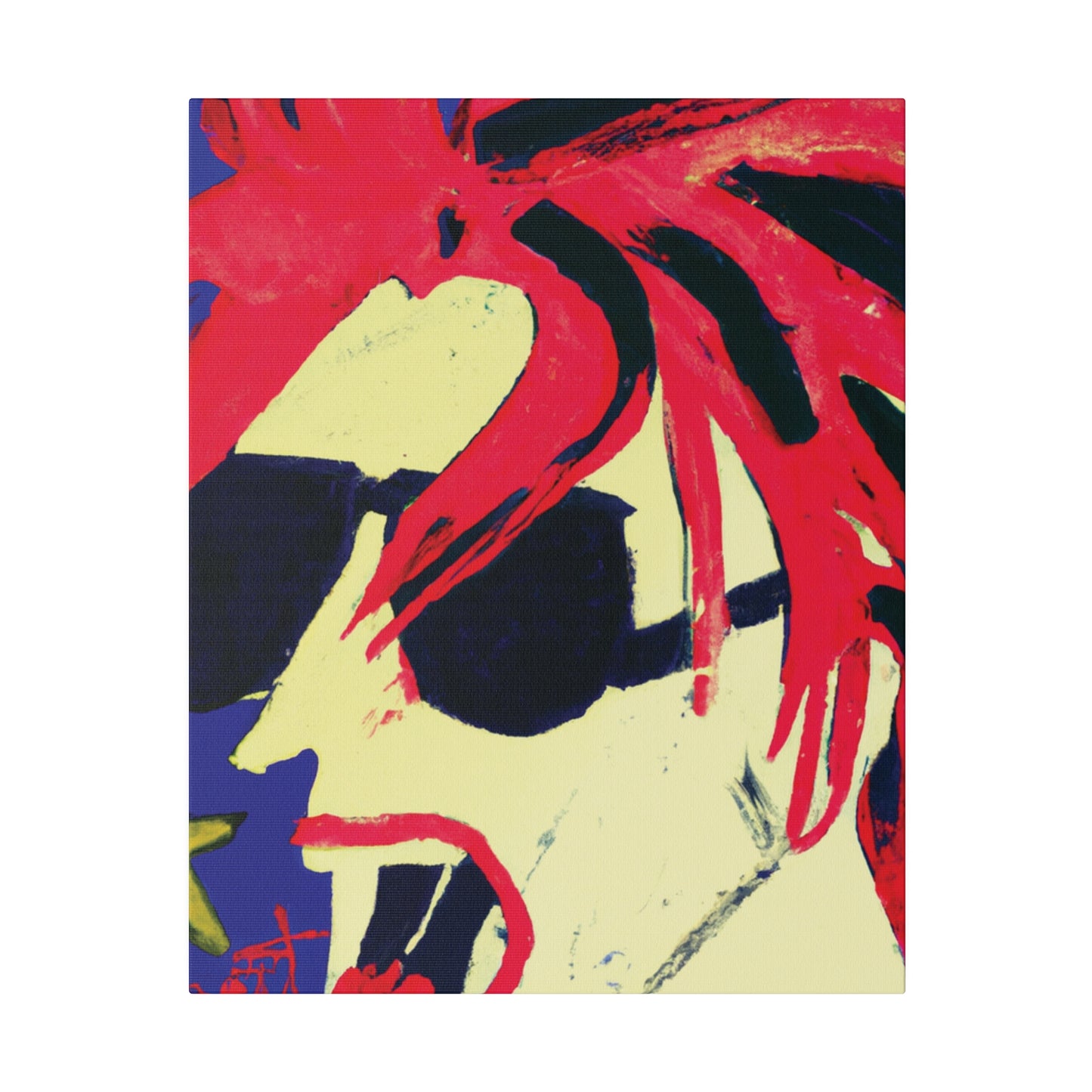 8409V - Rockstar Painting Print | Face | Abstract | Poster | Home Decor | Wall Art | Music Art | Canvas