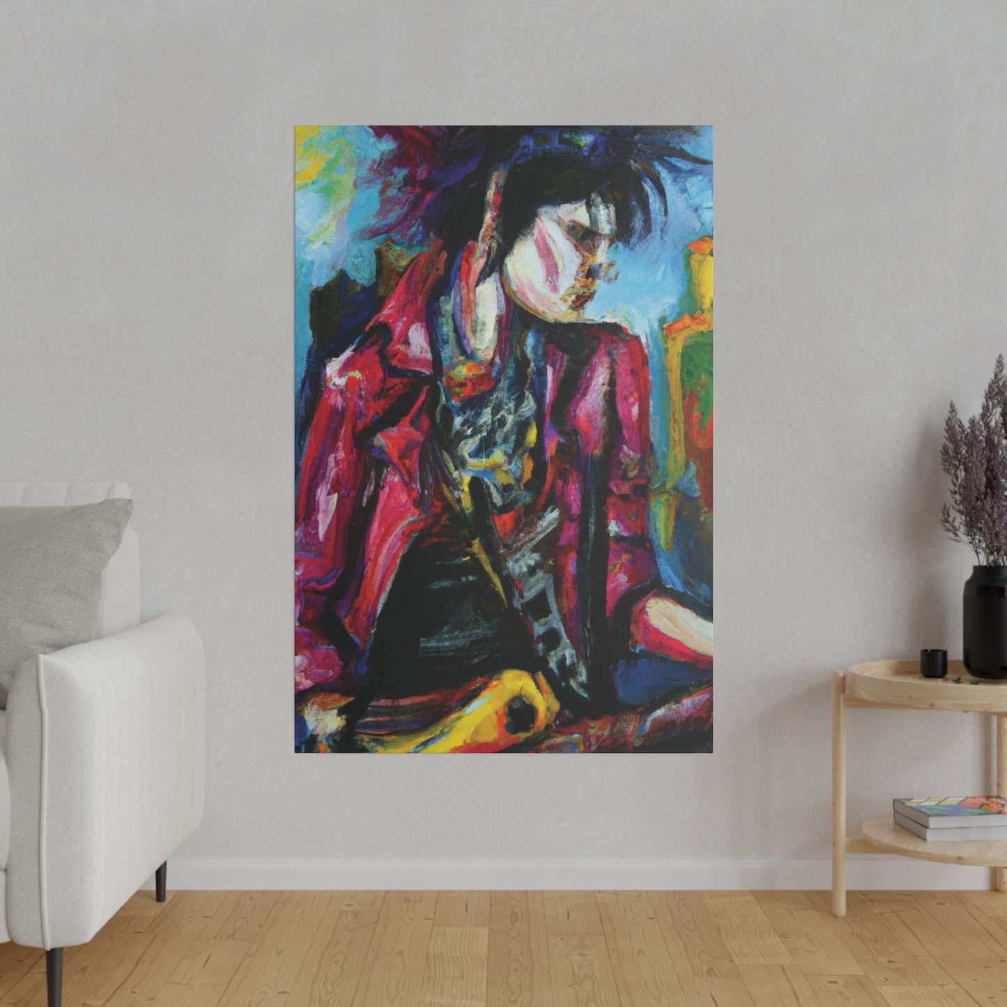 7152R - Rockstar Oil Painting Style Print | Poster | Home Decor | Wall Art | Music Art | Canvas
