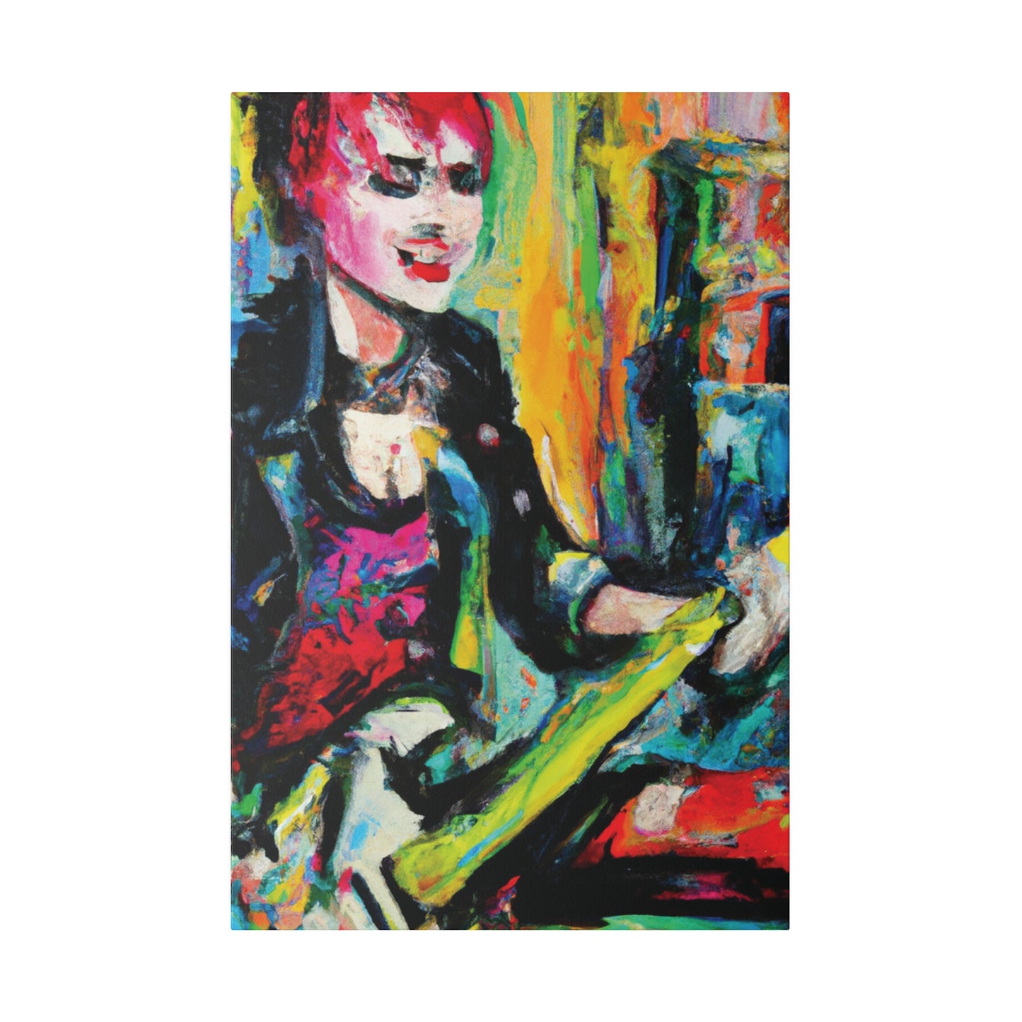 2784T - Rockstar Oil Painting Style Print | Poster | Home Decor | Wall Art | Music Art | Canvas