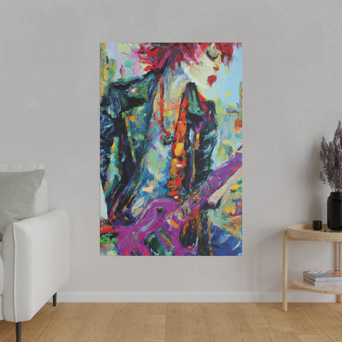 9351Q - Rockstar Oil Painting Style Print | Poster | Home Decor | Wall Art | Music Art | Canvas