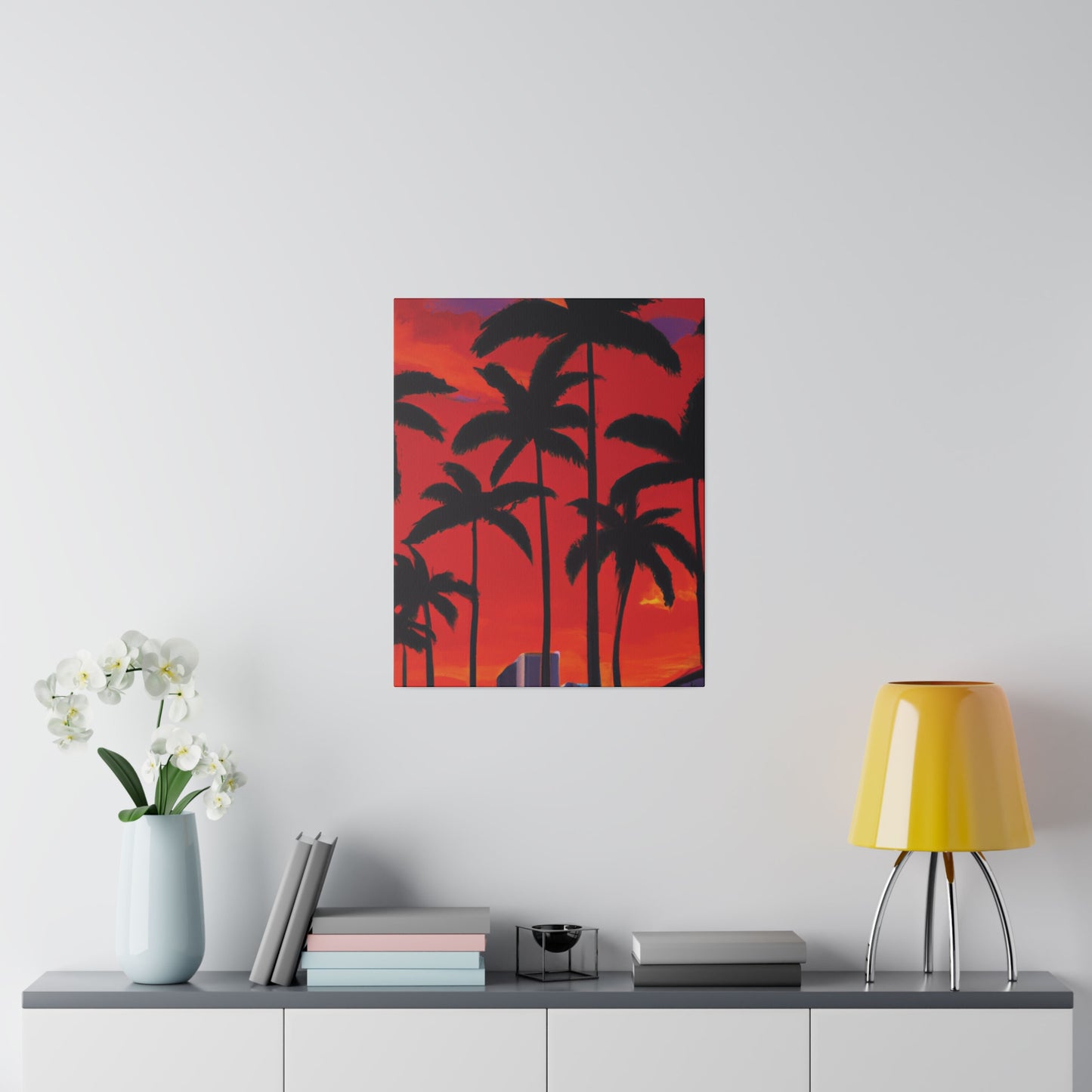 7261M - Miami Beach Sunset Painting Print | Miami | Beach | Sunset | Poster | Home Decor | Wall Art | Canvas