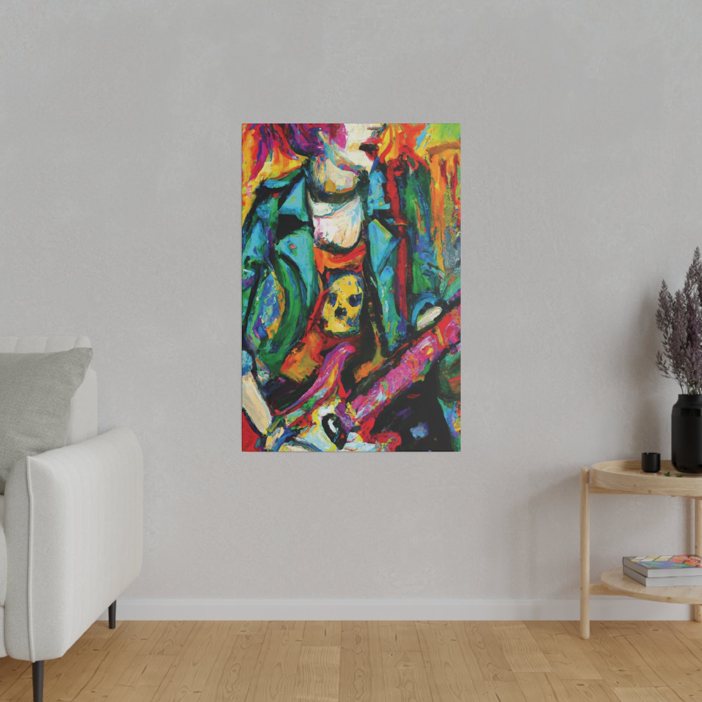 3118K - Rockstar Oil Painting Style Print | Poster | Home Decor | Wall Art | Music Art | Canvas