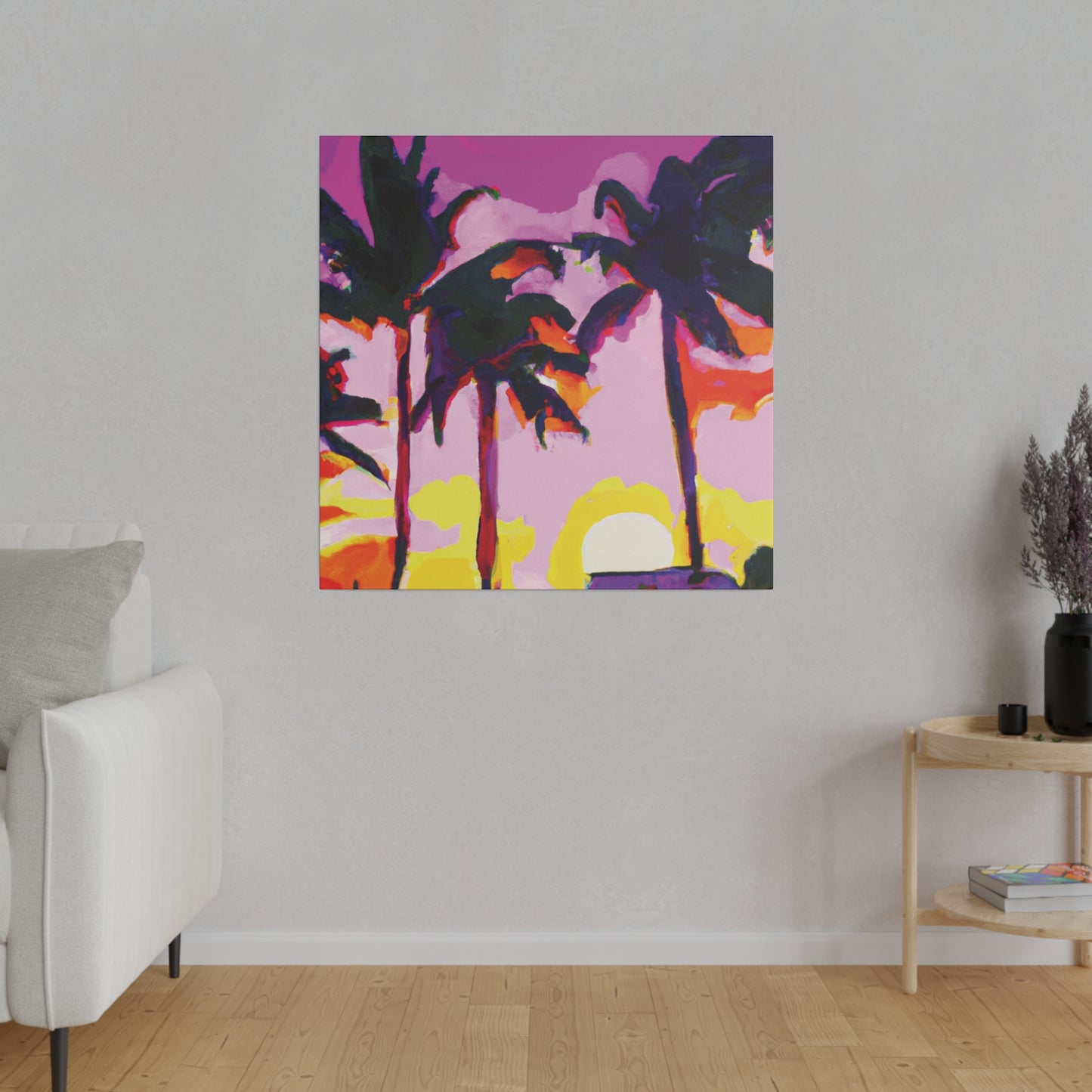 7146G - Miami Beach Sunset Painting Print | Miami | Beach | Sunset | Poster | Home Decor | Wall Art | Canvas