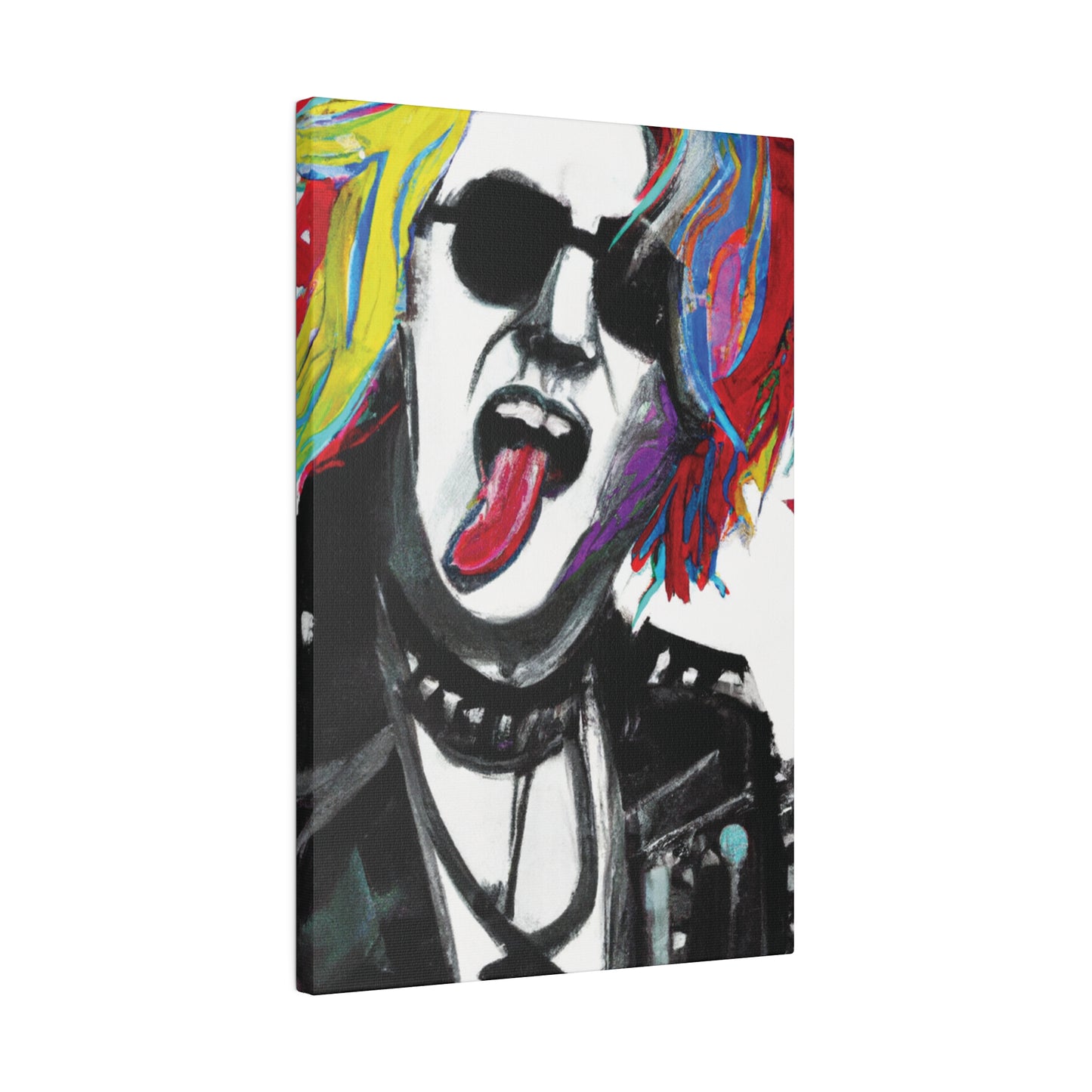 5679K - Rockstar Painting Print | Face | Abstract | Poster | Home Decor | Wall Art | Music Art | Canvas