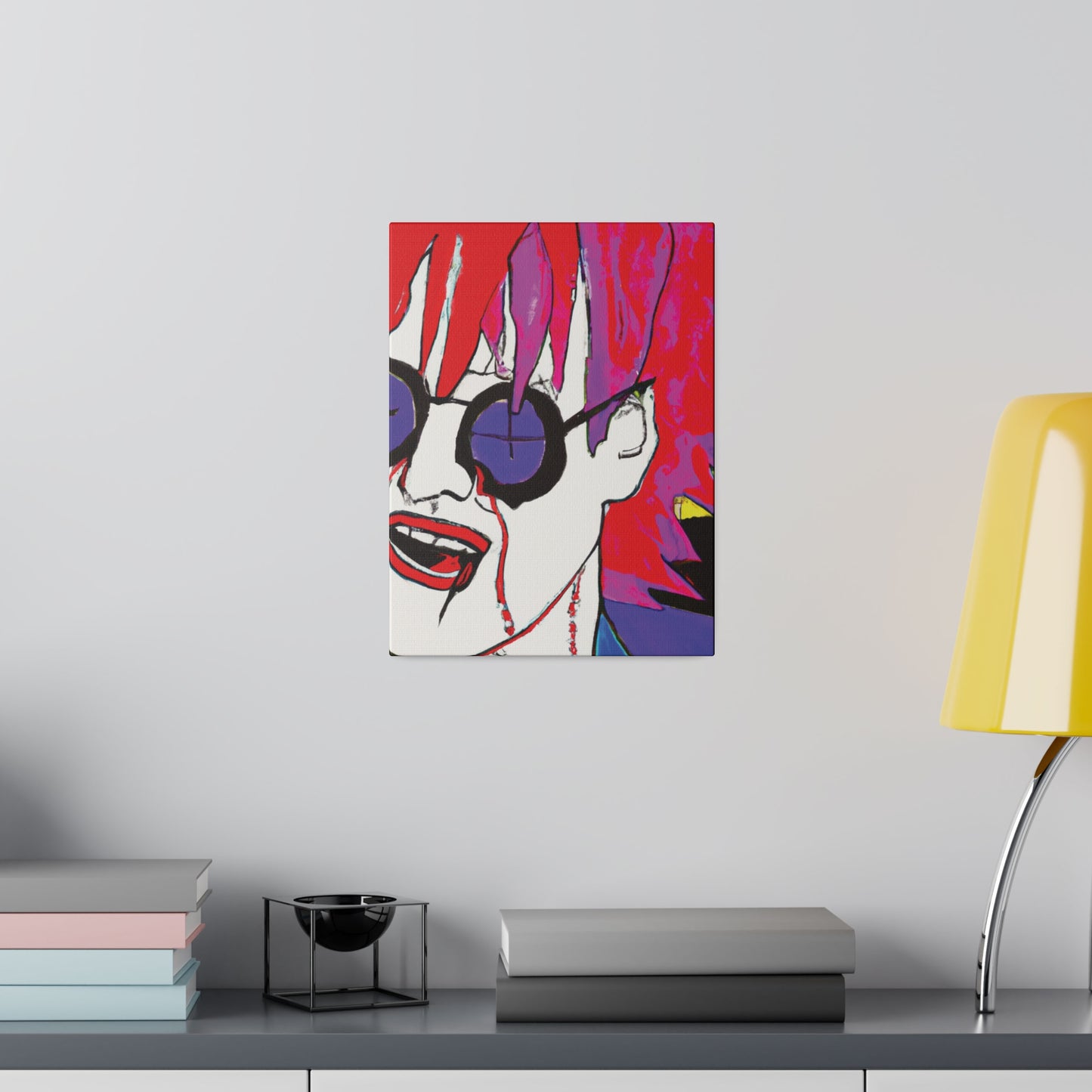 4014Q - Rockstar Painting Print | Face | Abstract | Poster | Home Decor | Wall Art | Music Art | Canvas