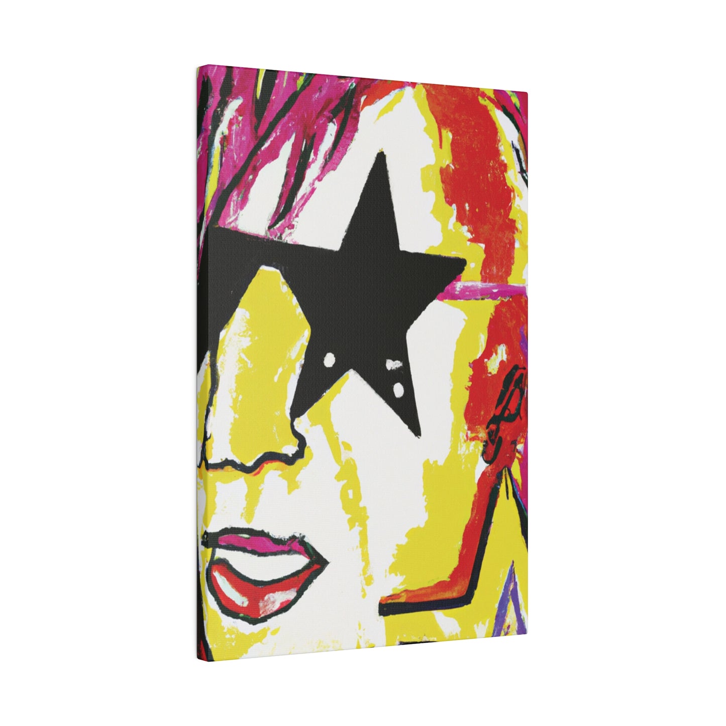 5698R - Rockstar Painting Print | Face | Abstract | Poster | Home Decor | Wall Art | Music Art | Canvas