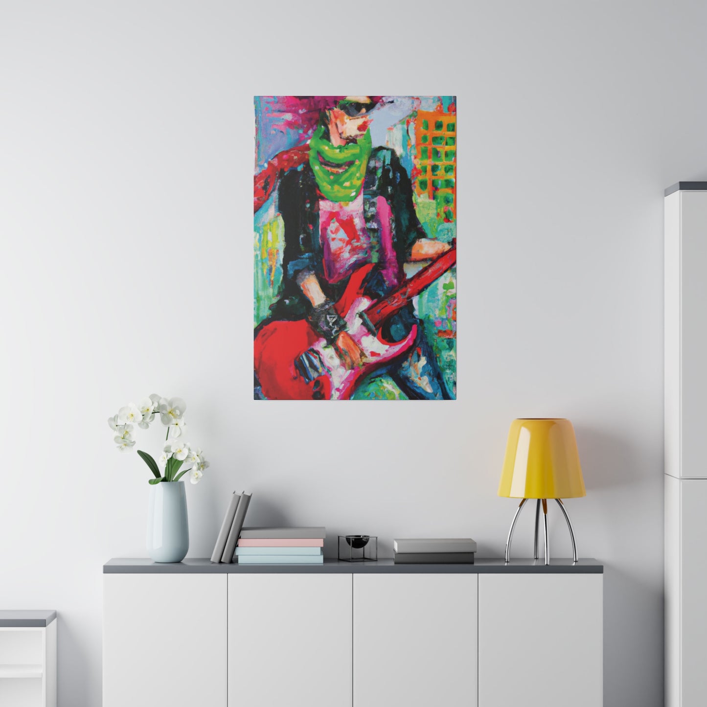 3075J - Rockstar Oil Painting Style Print | Poster | Home Decor | Wall Art | Music Art | Canvas