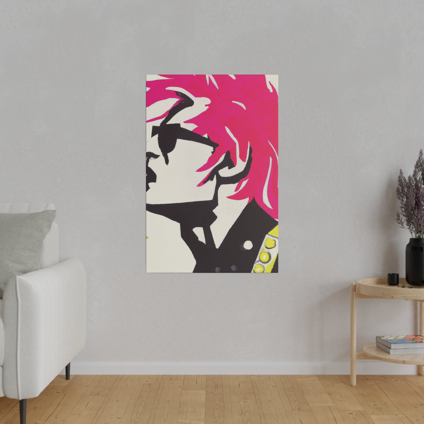 7144N - Rockstar Painting Print | Face | Abstract | Poster | Home Decor | Wall Art | Music Art | Canvas