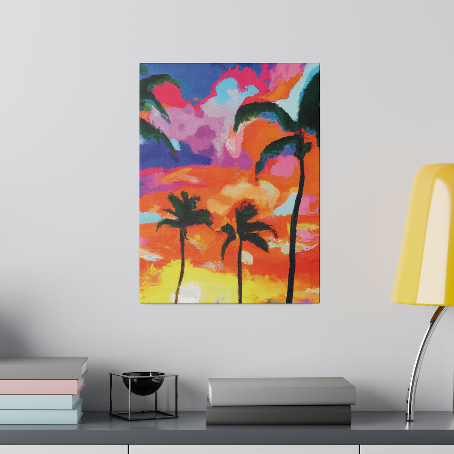 8579F - Miami Beach Sunset Painting Print | Miami | Beach | Sunset | Poster | Home Decor | Wall Art | Canvas