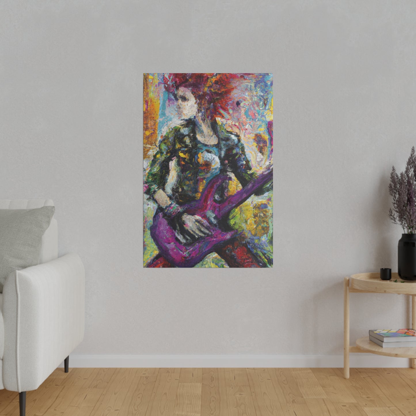 5487U - Rockstar Oil Painting Style Print | Poster | Home Decor | Wall Art | Music Art | Canvas