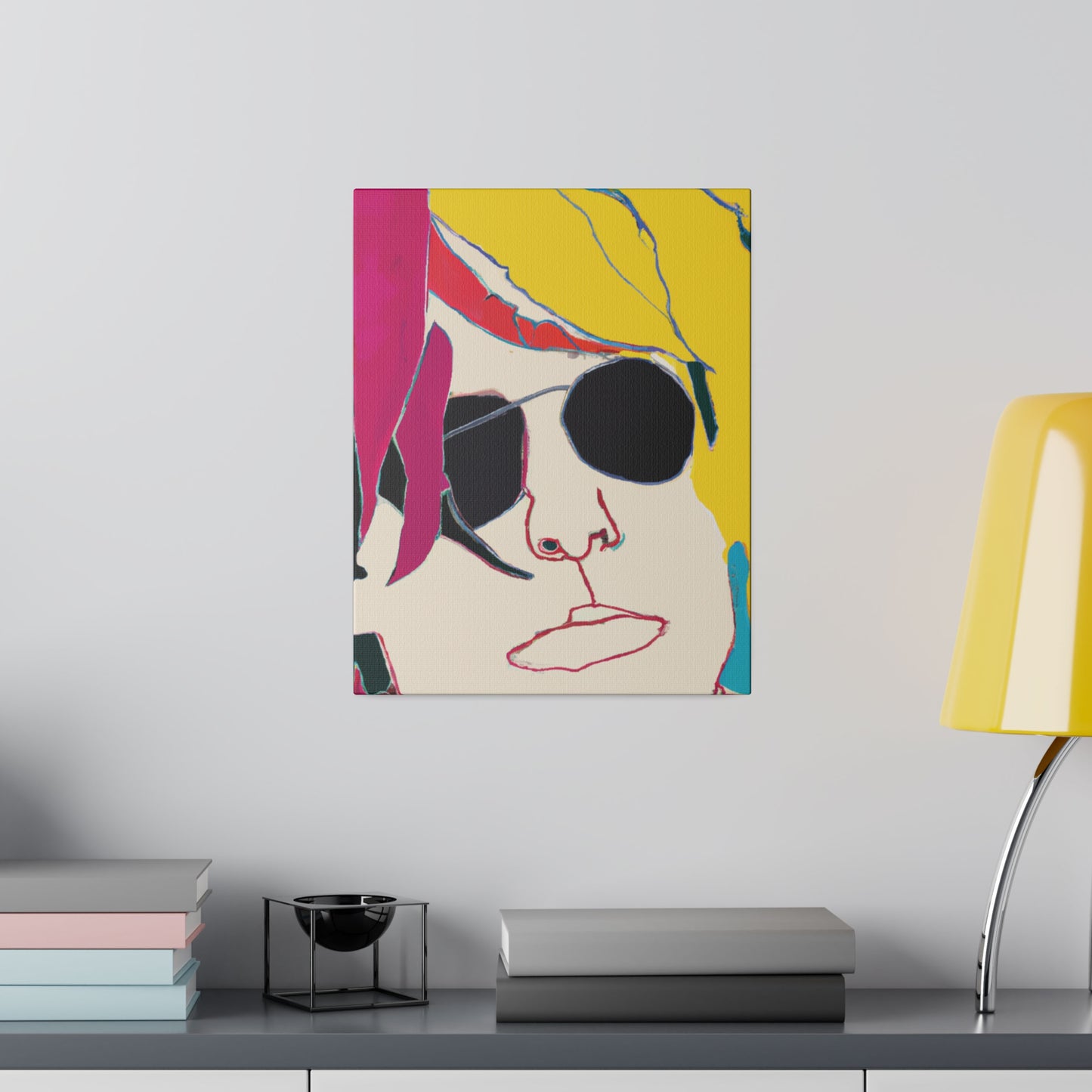 9138E - Rockstar Painting Print | Face | Abstract | Poster | Home Decor | Wall Art | Music Art | Canvas