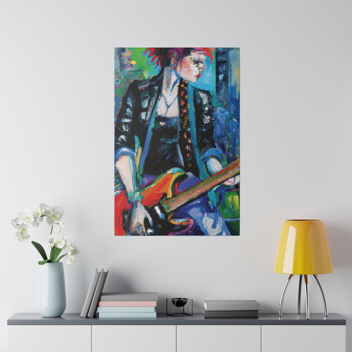 7376R - Rockstar Oil Painting Style Print | Poster | Home Decor | Wall Art | Music Art | Canvas