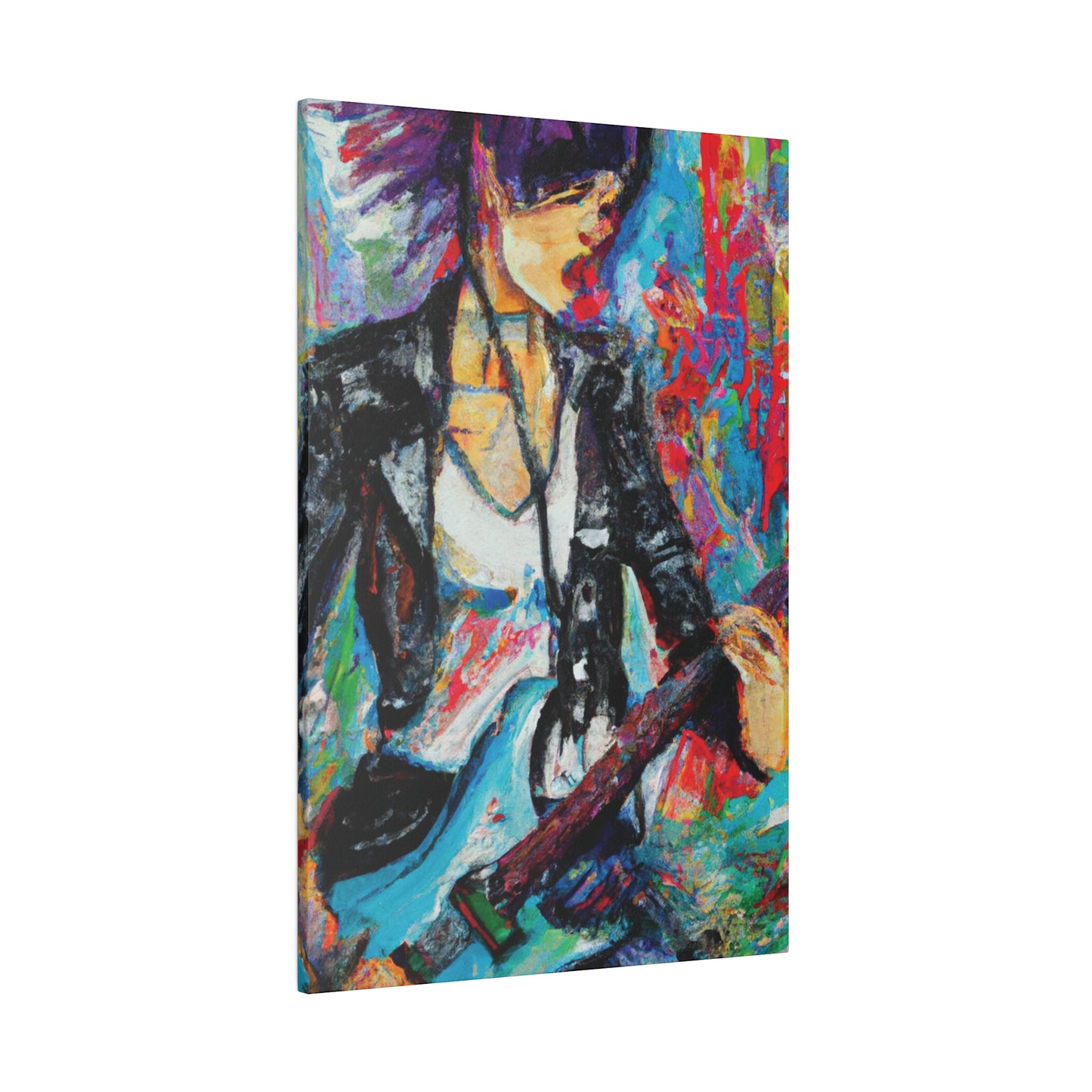 3492Z - Rockstar Oil Painting Style Print | Poster | Home Decor | Wall Art | Music Art | Canvas