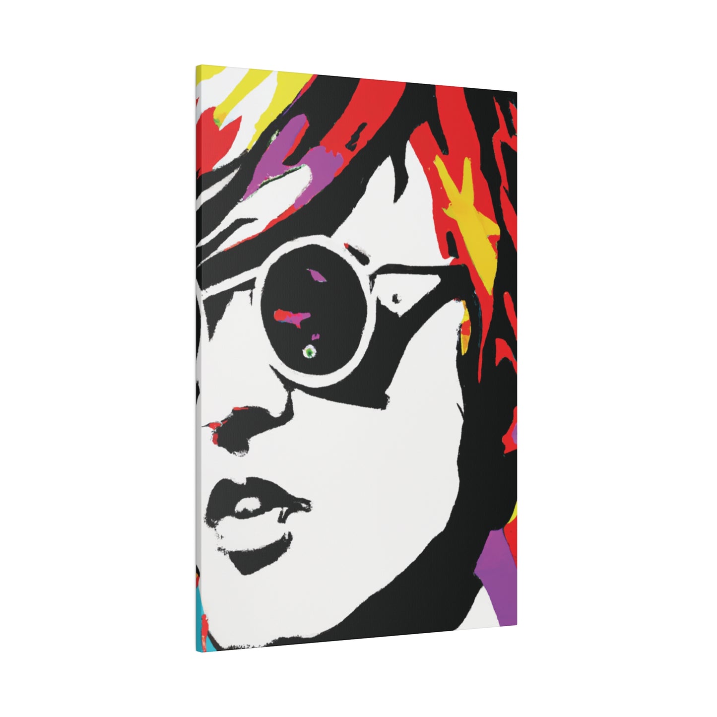 199N - Rockstar Painting Print | Face | Abstract | Poster | Home Decor | Wall Art | Music Art | Canvas